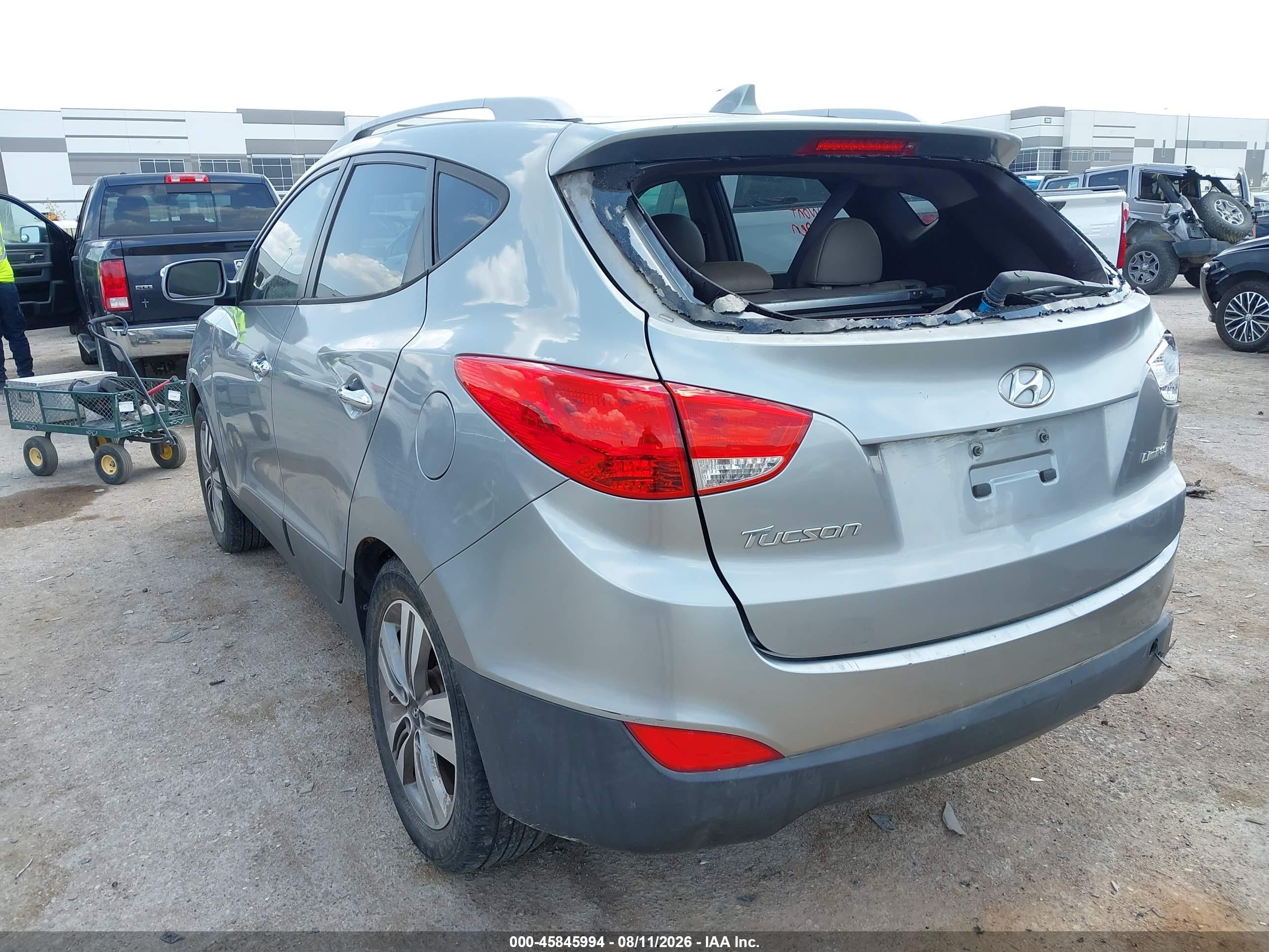 2014 Hyundai Tucson Limited Gray vin: KM8JU3AG6EU852385