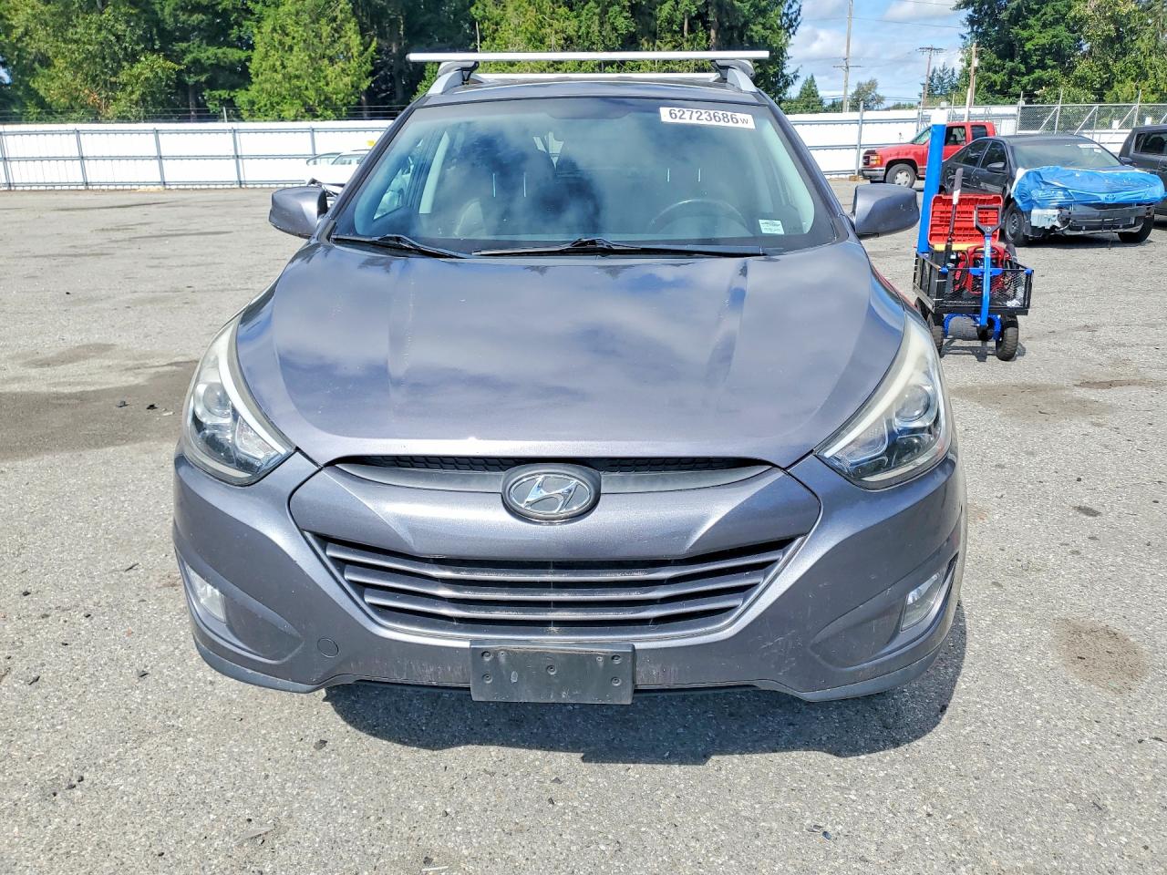 2015 Hyundai Tucson Se Gray vin: KM8JU3AG6FU055409