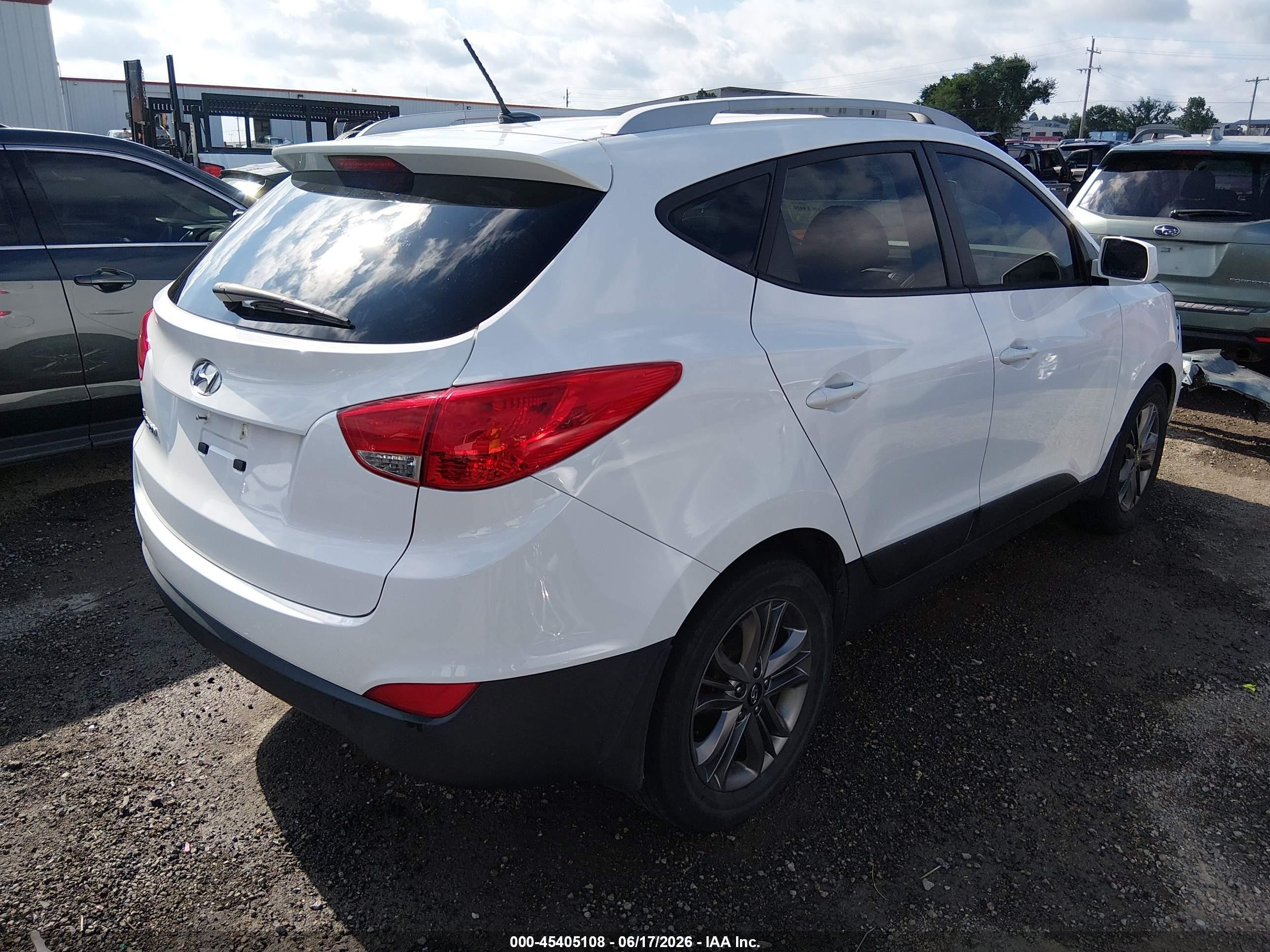 2014 Hyundai Tucson Se Белый vin: KM8JU3AG7EU880017
