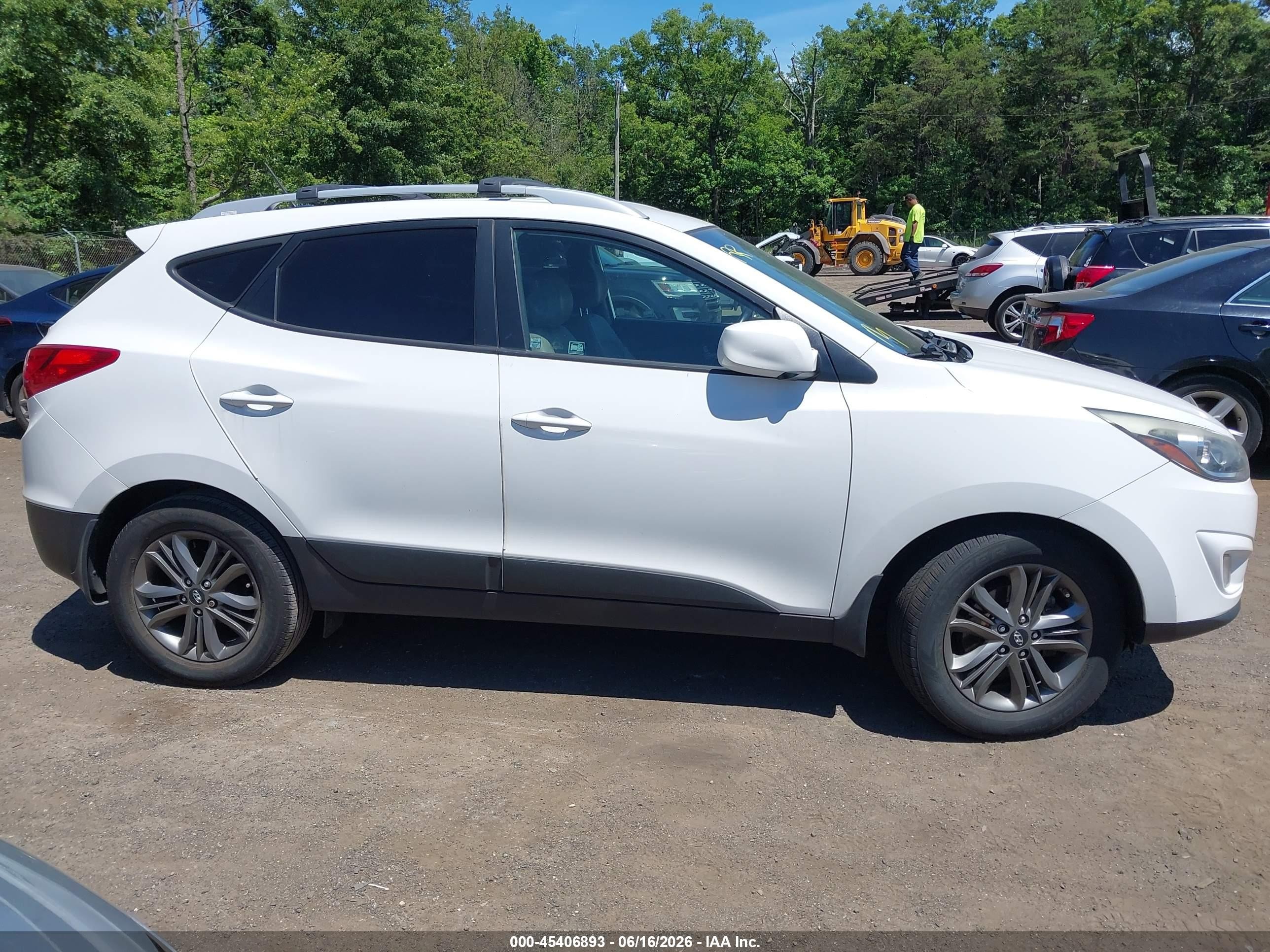 2014 Hyundai Tucson Se White vin: KM8JU3AG7EU931595