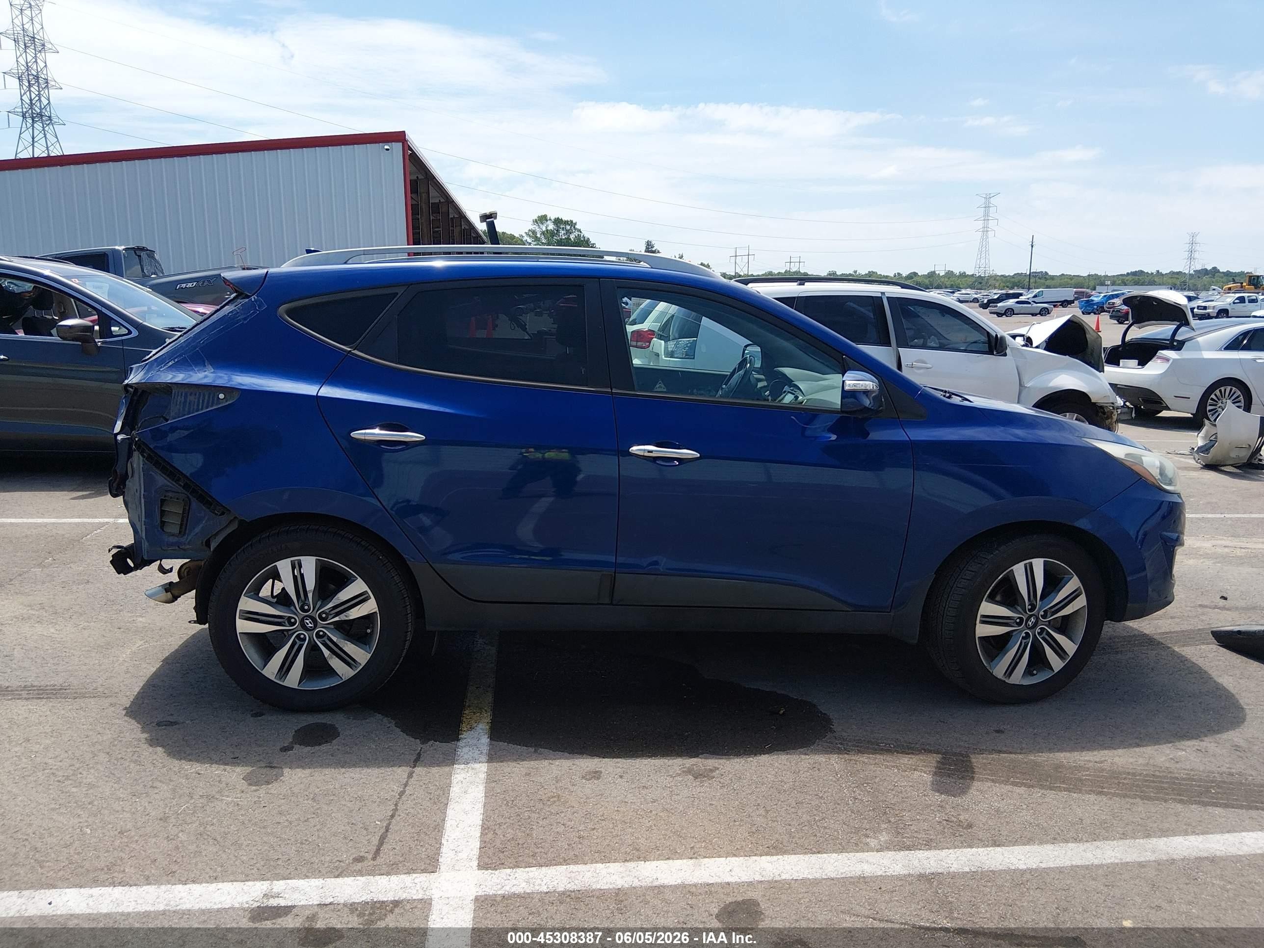 2015 Hyundai Tucson Limited Blue vin: KM8JU3AG7FU001326