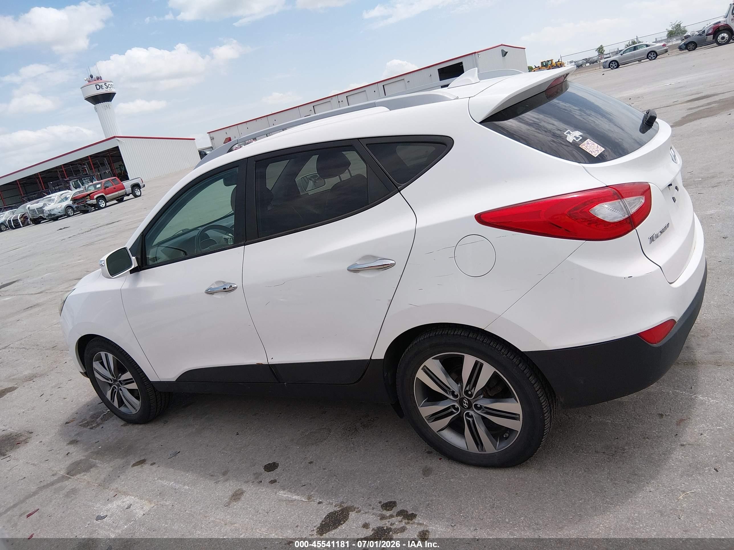 2015 Hyundai Tucson Limited White vin: KM8JU3AG7FU114113