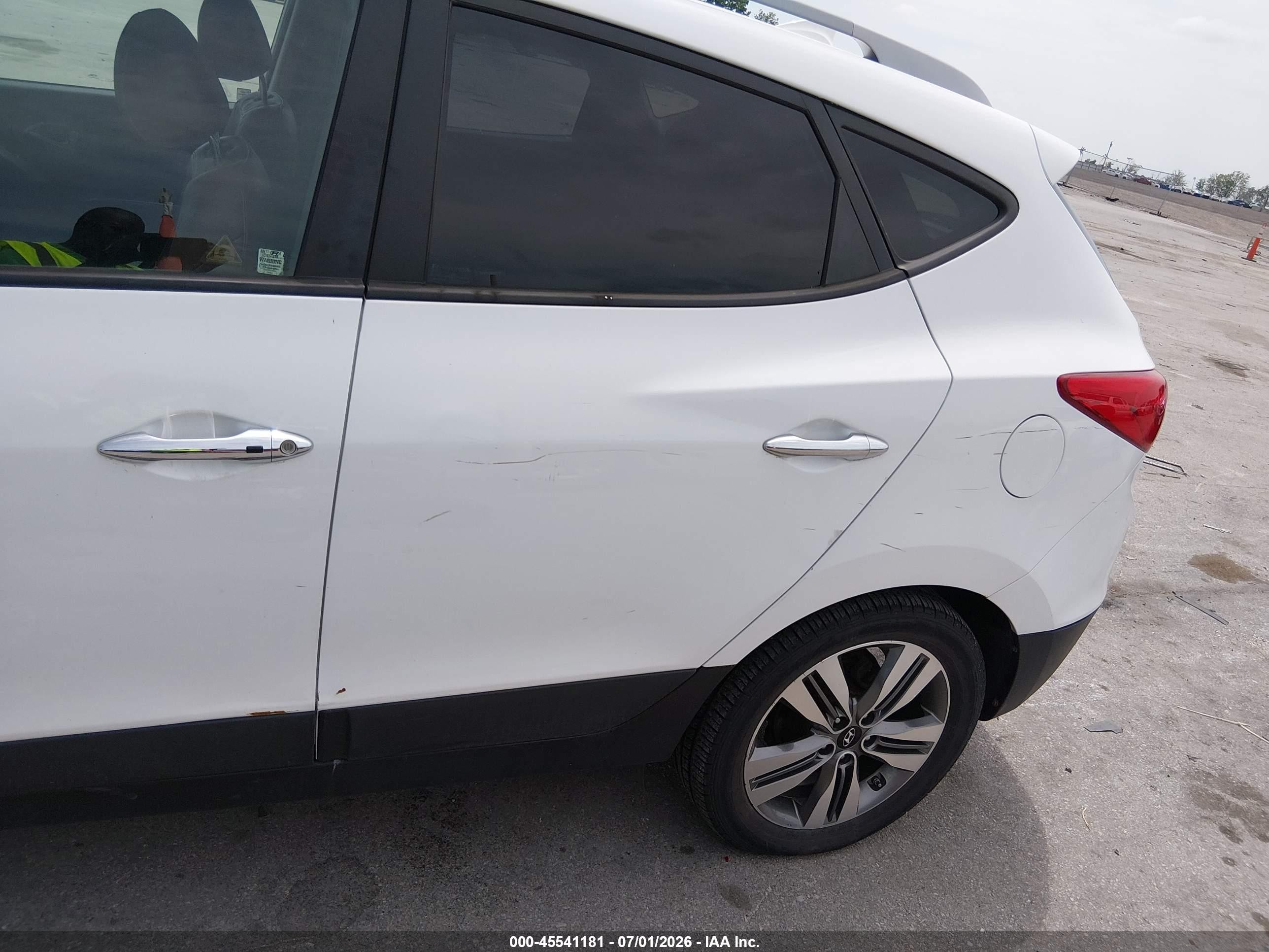 2015 Hyundai Tucson Limited White vin: KM8JU3AG7FU114113