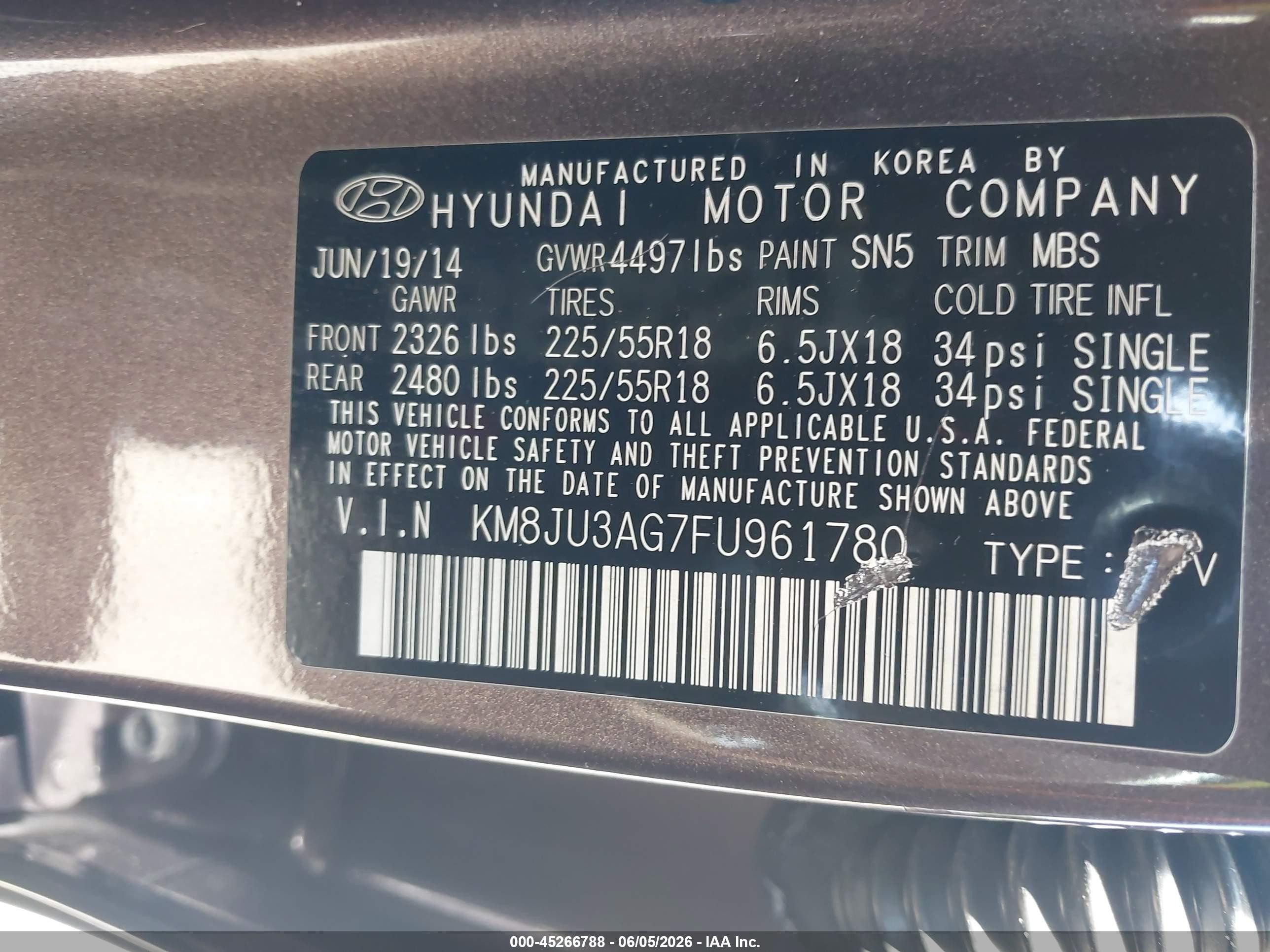 2015 Hyundai Tucson Limited Коричневый vin: KM8JU3AG7FU961780