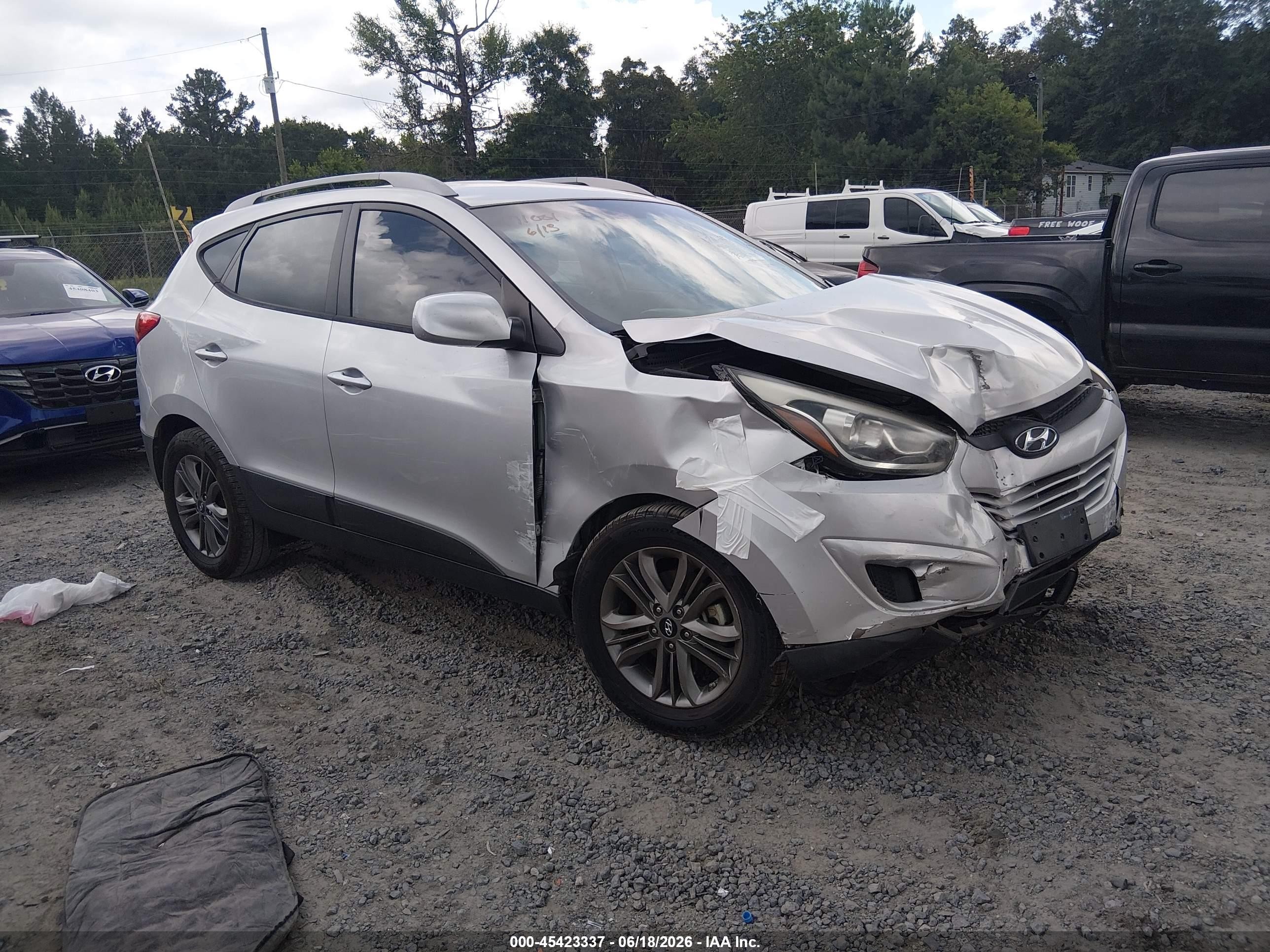 2015 Hyundai Tucson Se Silver vin: KM8JU3AG7FU971001