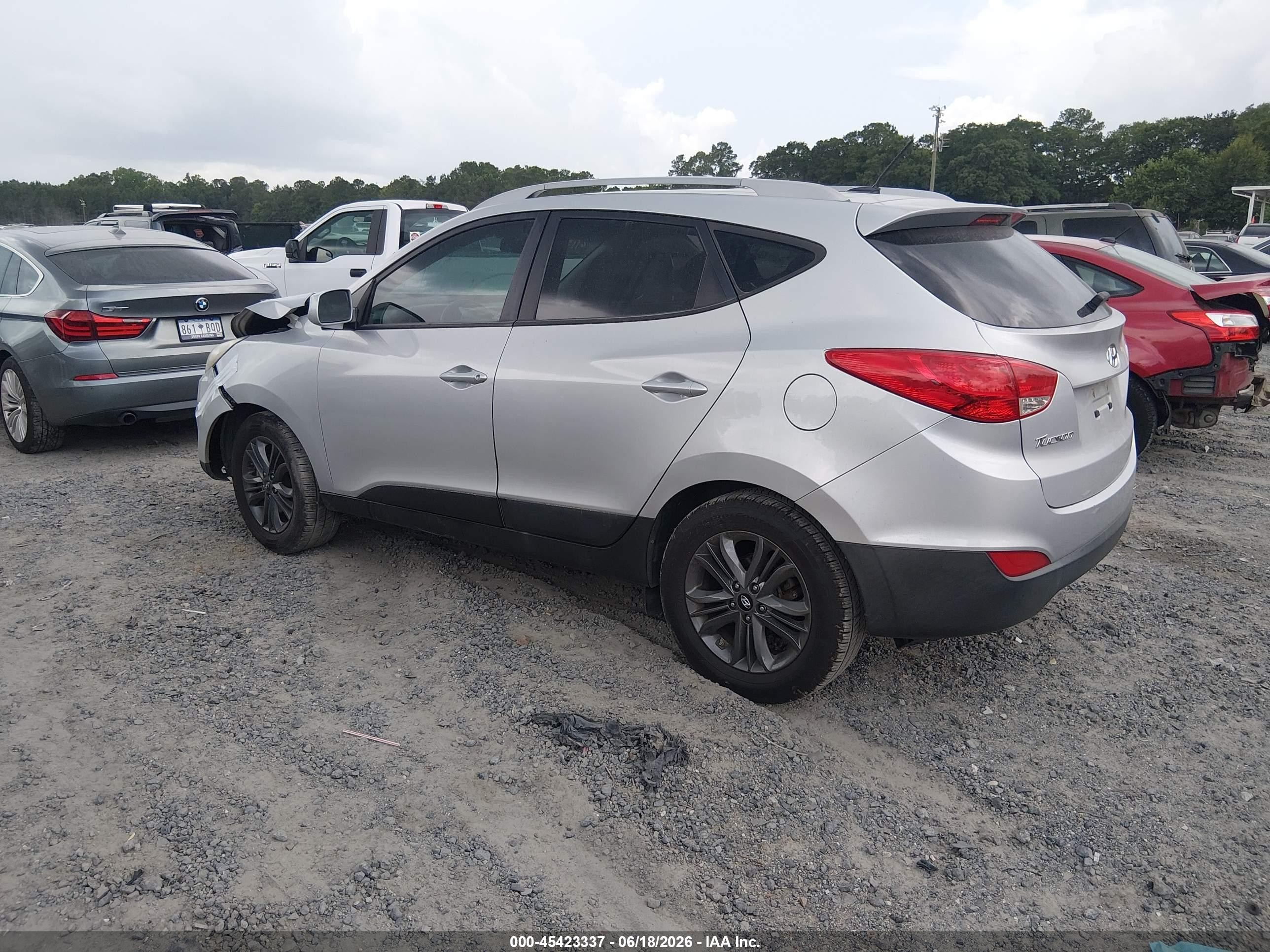 2015 Hyundai Tucson Se Silver vin: KM8JU3AG7FU971001