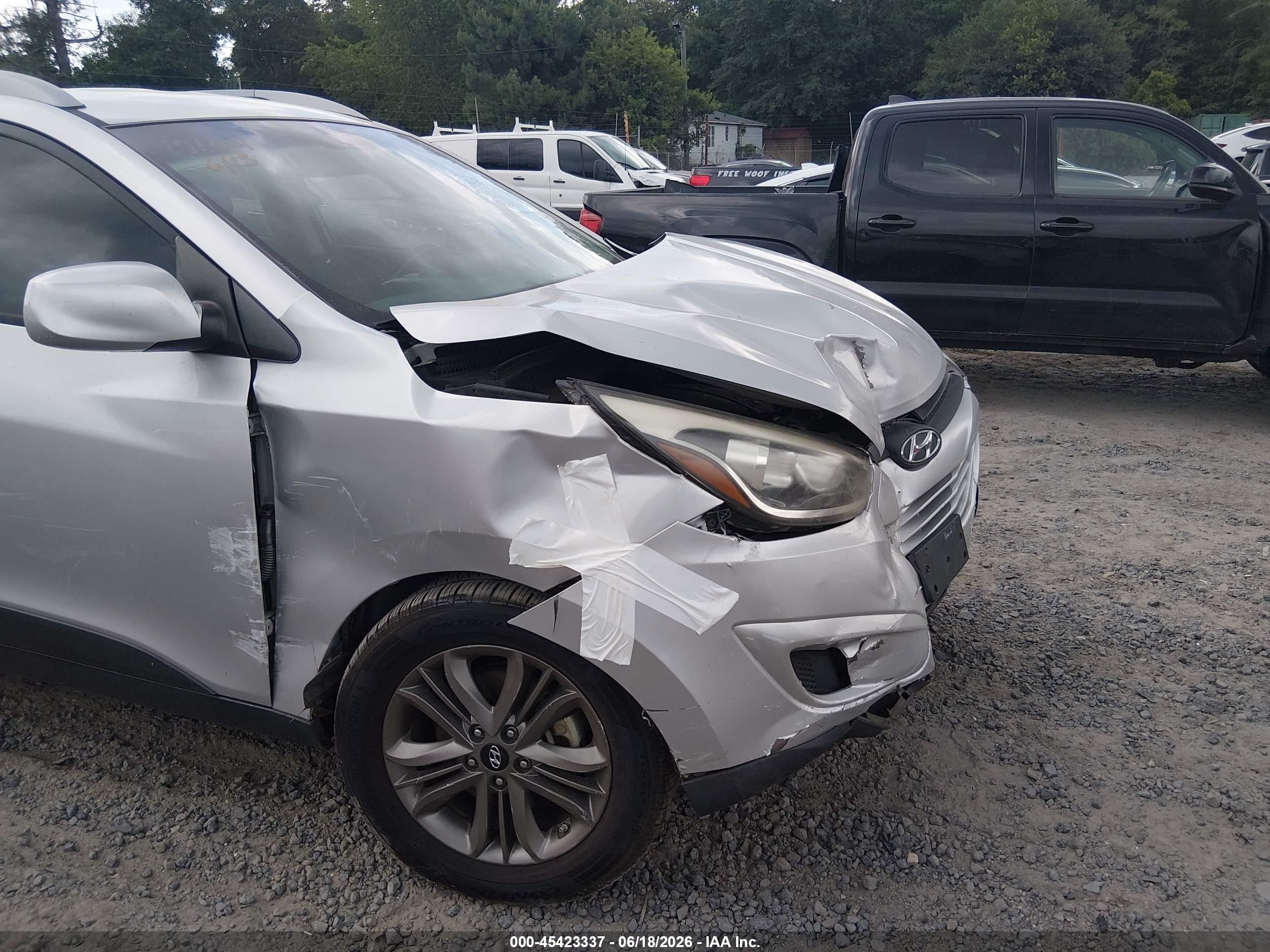 2015 Hyundai Tucson Se Silver vin: KM8JU3AG7FU971001