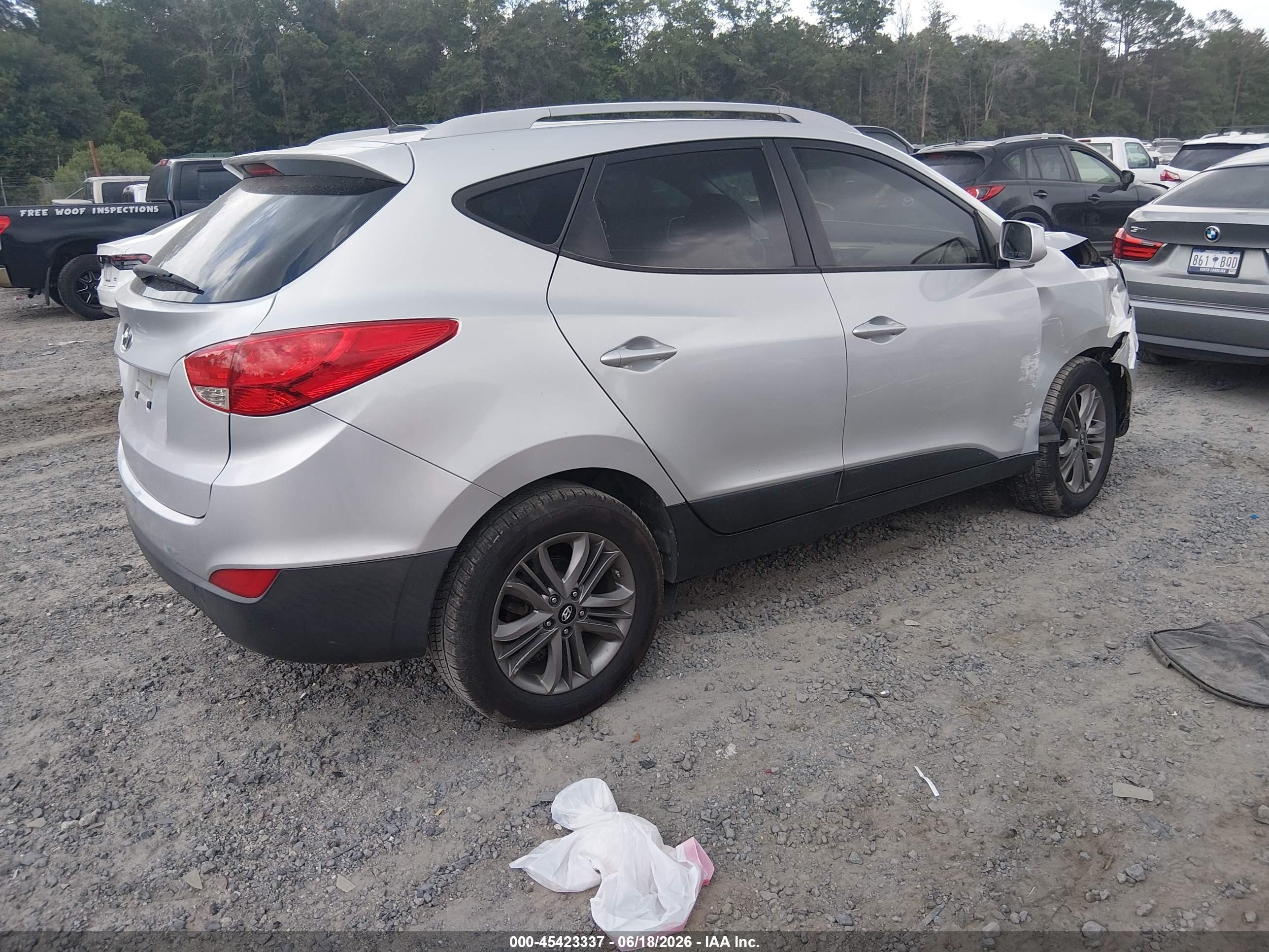 2015 Hyundai Tucson Se Silver vin: KM8JU3AG7FU971001