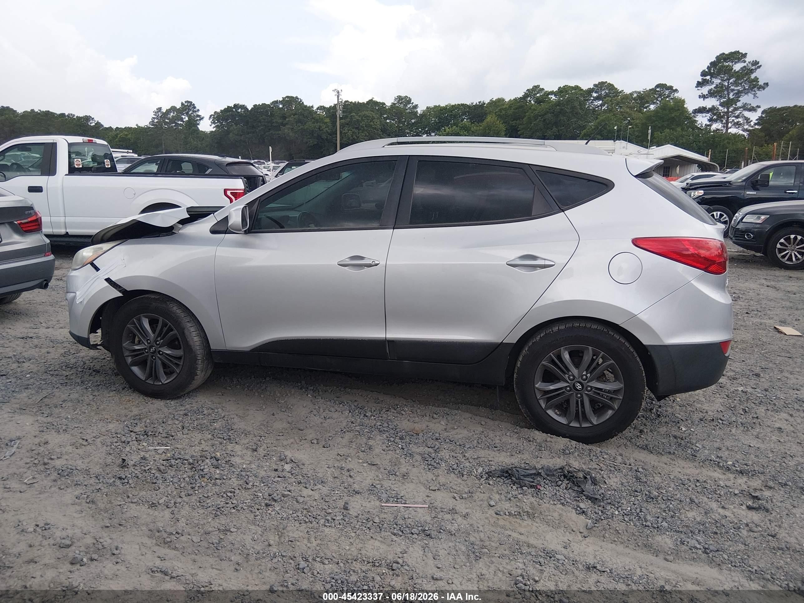 2015 Hyundai Tucson Se Silver vin: KM8JU3AG7FU971001