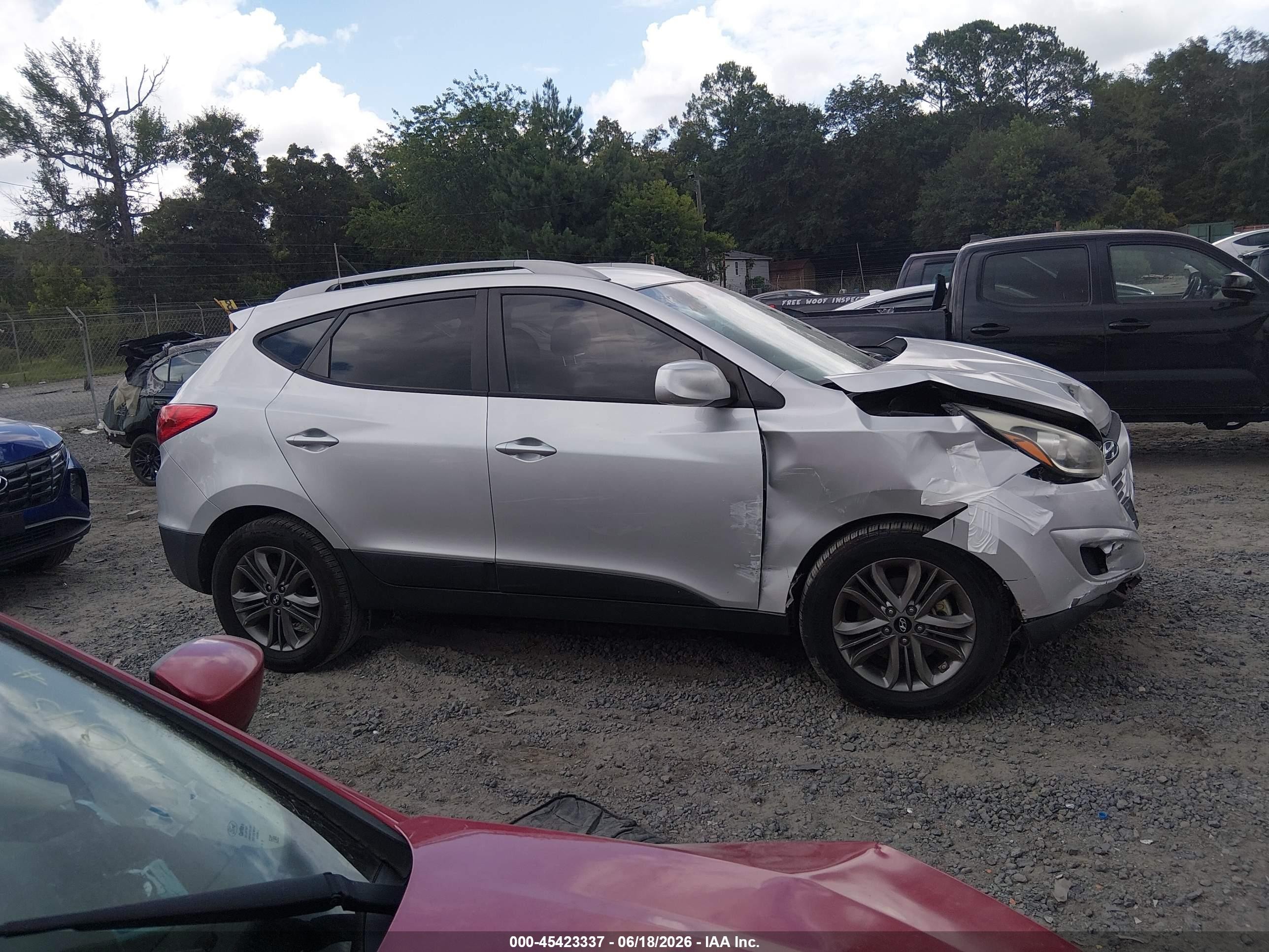 2015 Hyundai Tucson Se Silver vin: KM8JU3AG7FU971001