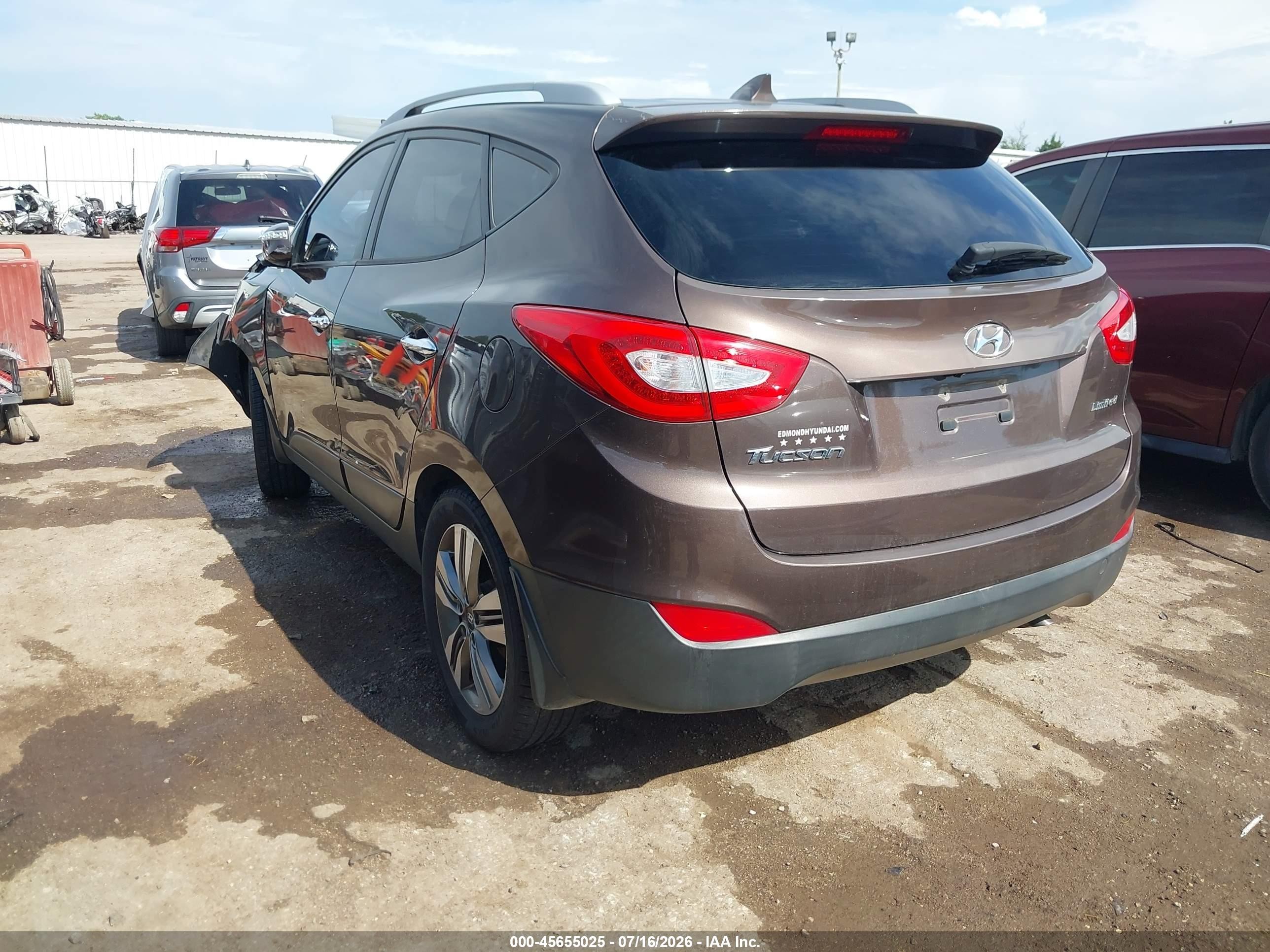 2015 Hyundai Tucson Limited Brown vin: KM8JU3AG7FU976666