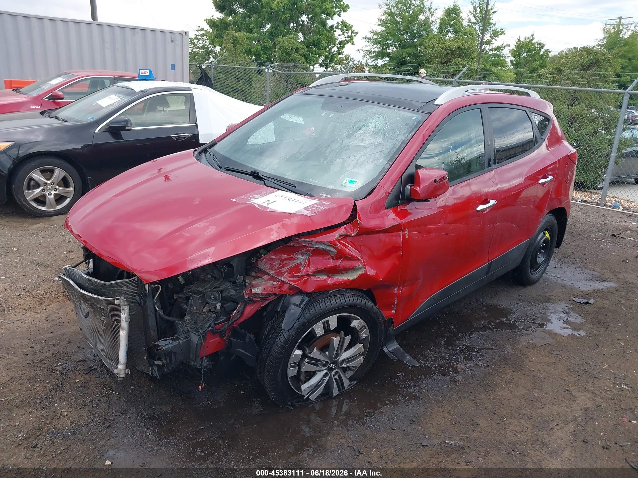2014 Hyundai Tucson Limited Красный vin: KM8JU3AG8EU794344