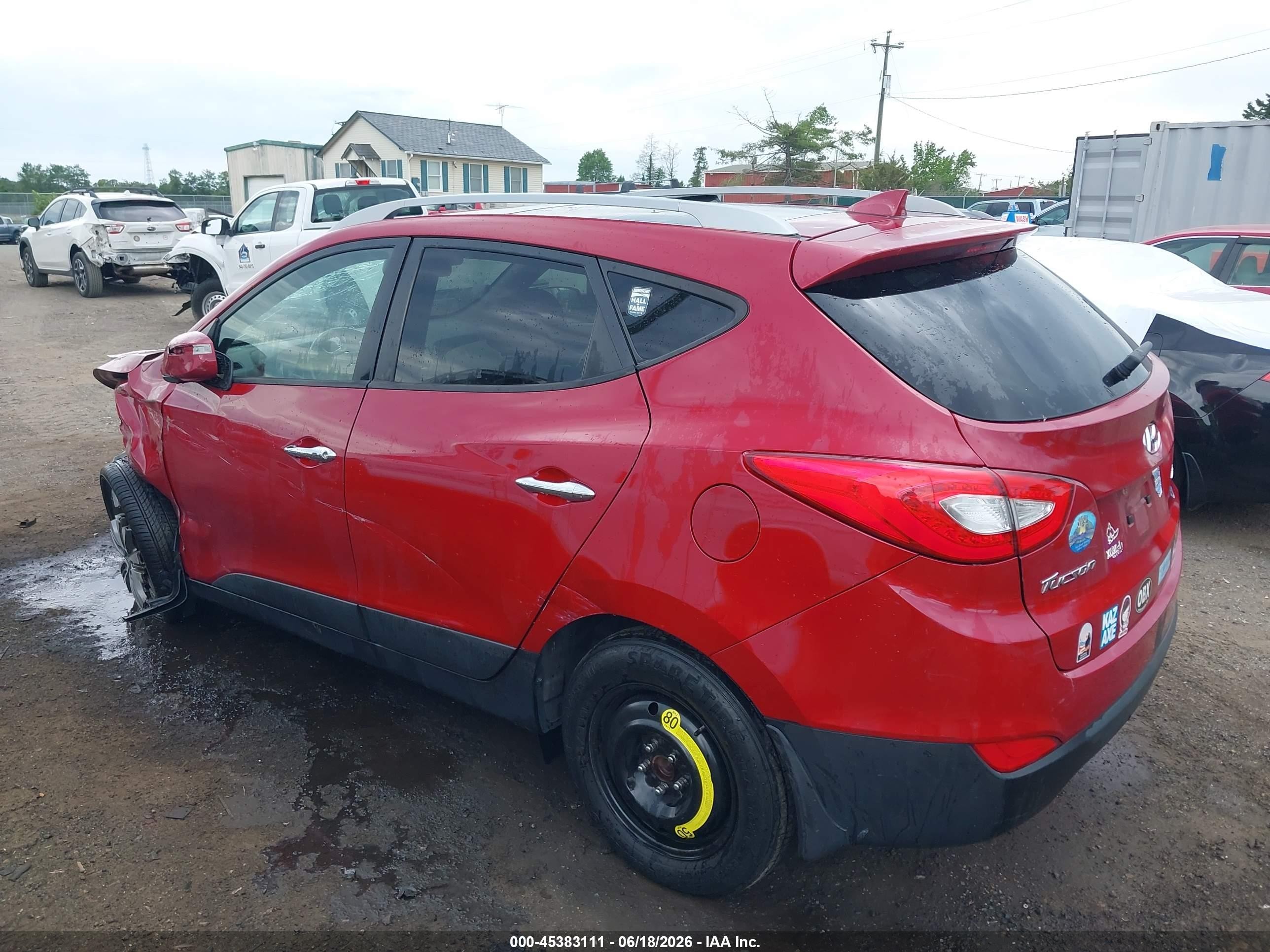 2014 Hyundai Tucson Limited Красный vin: KM8JU3AG8EU794344