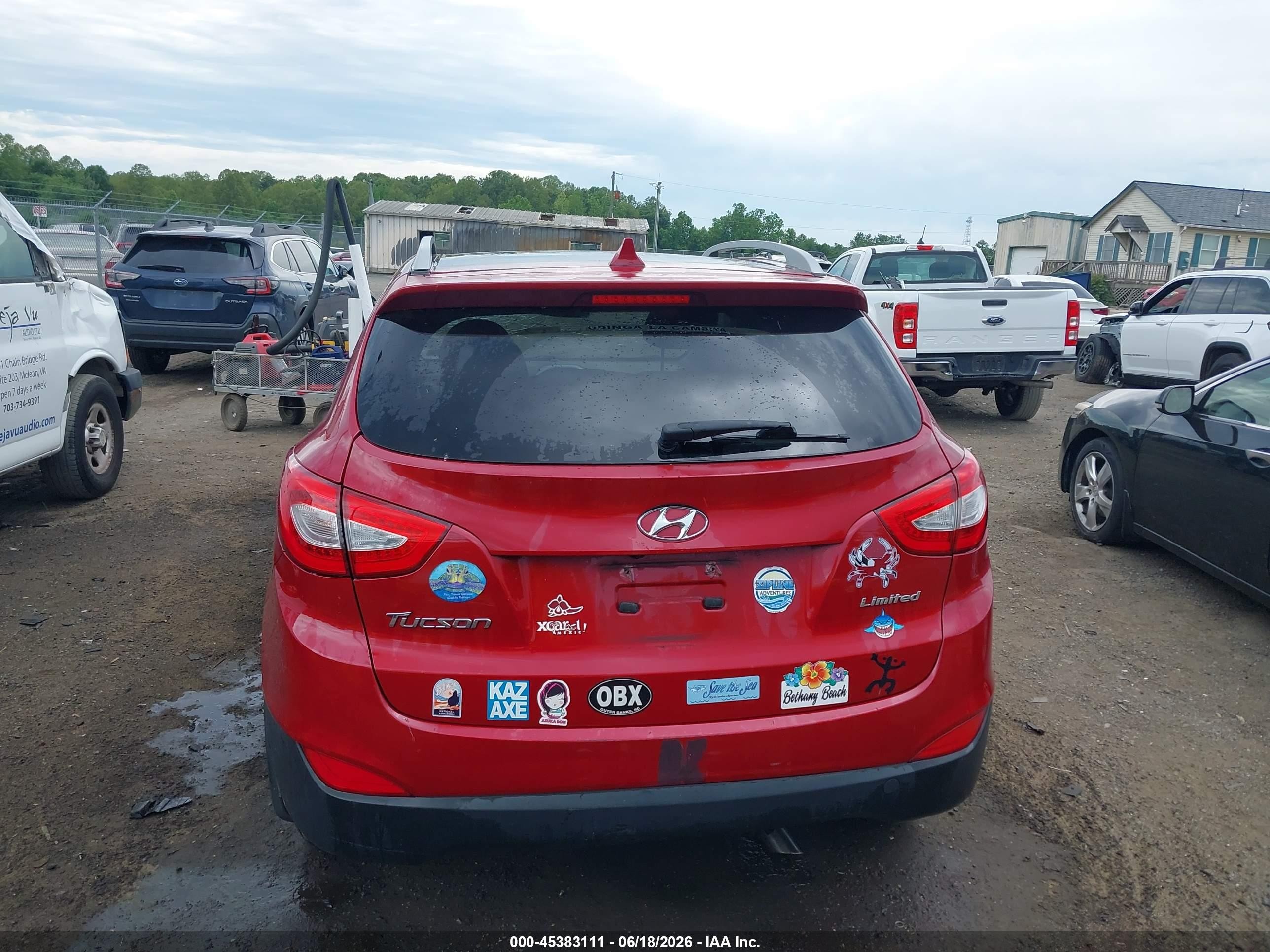 2014 Hyundai Tucson Limited Красный vin: KM8JU3AG8EU794344