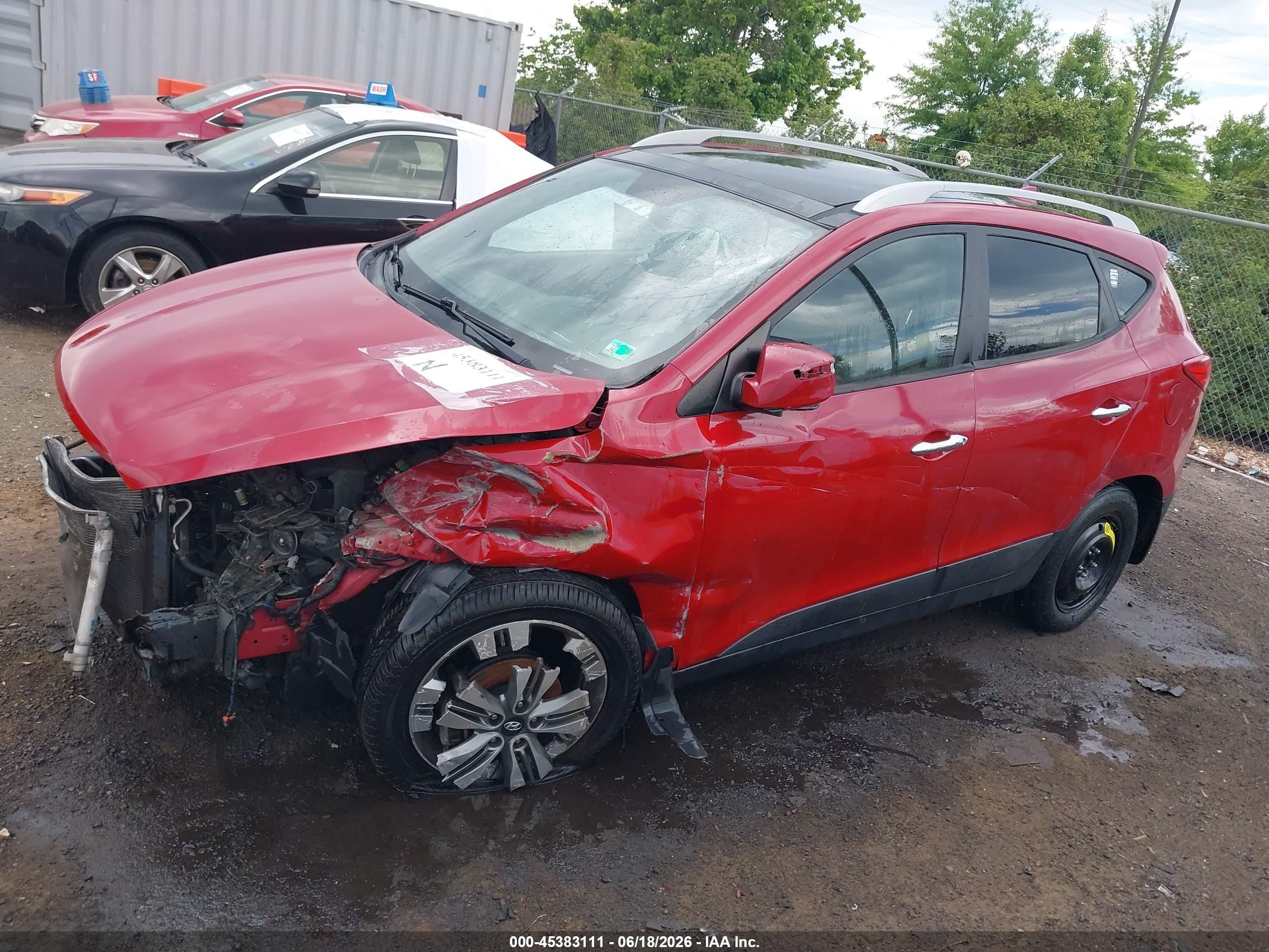 2014 Hyundai Tucson Limited Красный vin: KM8JU3AG8EU794344