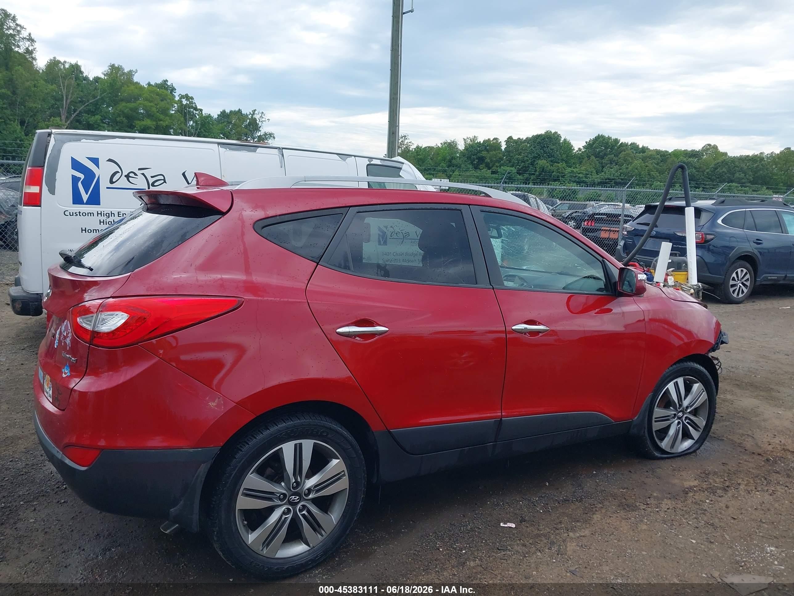 2014 Hyundai Tucson Limited Красный vin: KM8JU3AG8EU794344