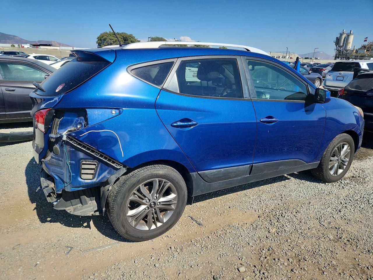 2014 Hyundai Tucson Se Blue vin: KM8JU3AG8EU858155