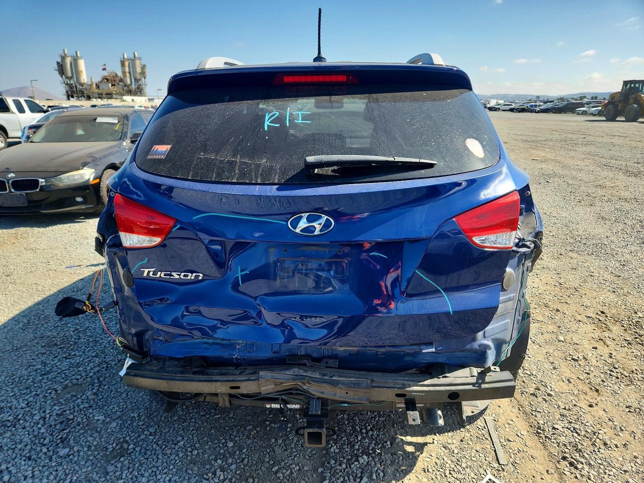 2014 Hyundai Tucson Se Blue vin: KM8JU3AG8EU858155