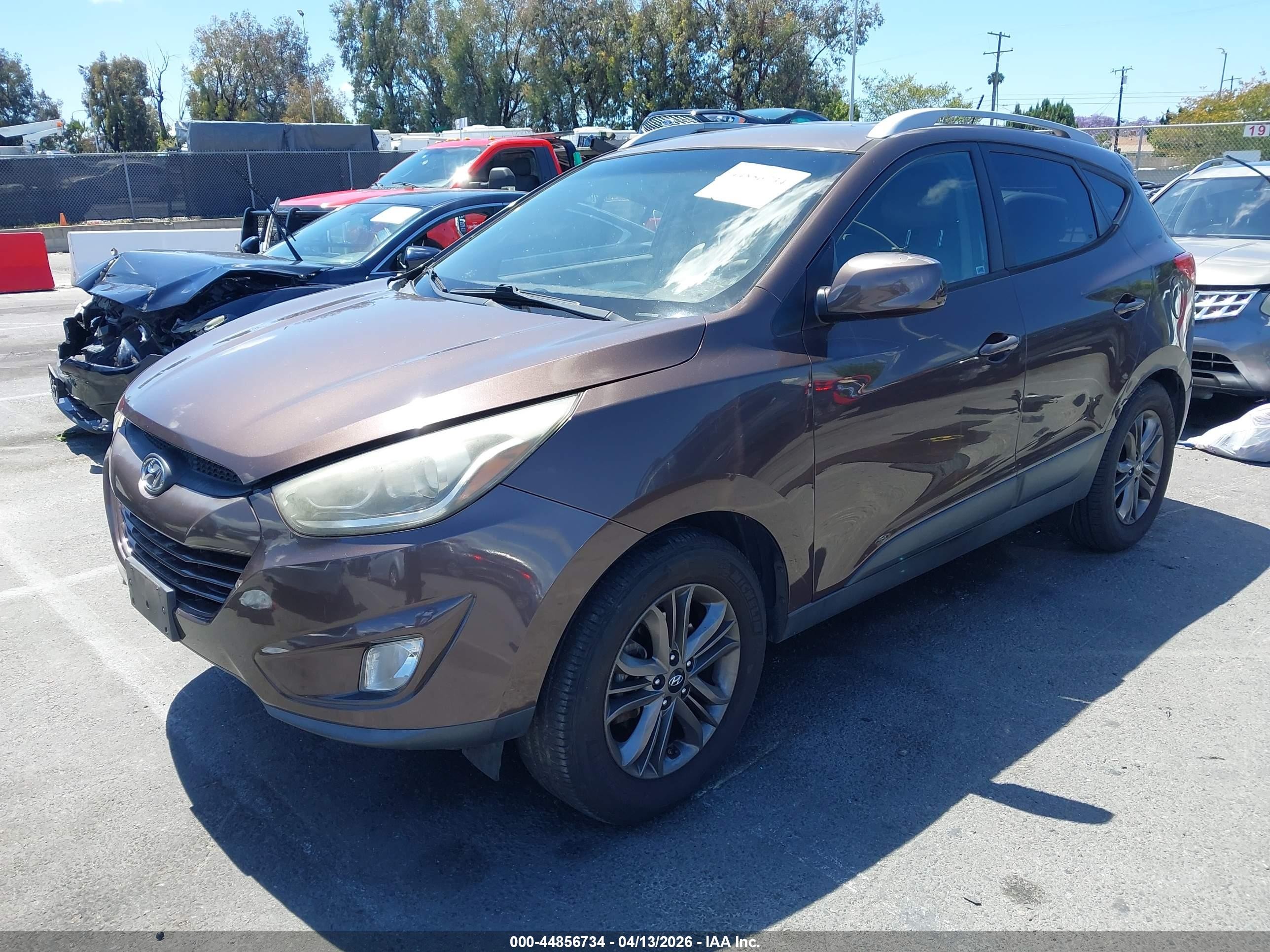 2014 Hyundai Tucson Se Brown vin: KM8JU3AG8EU875537