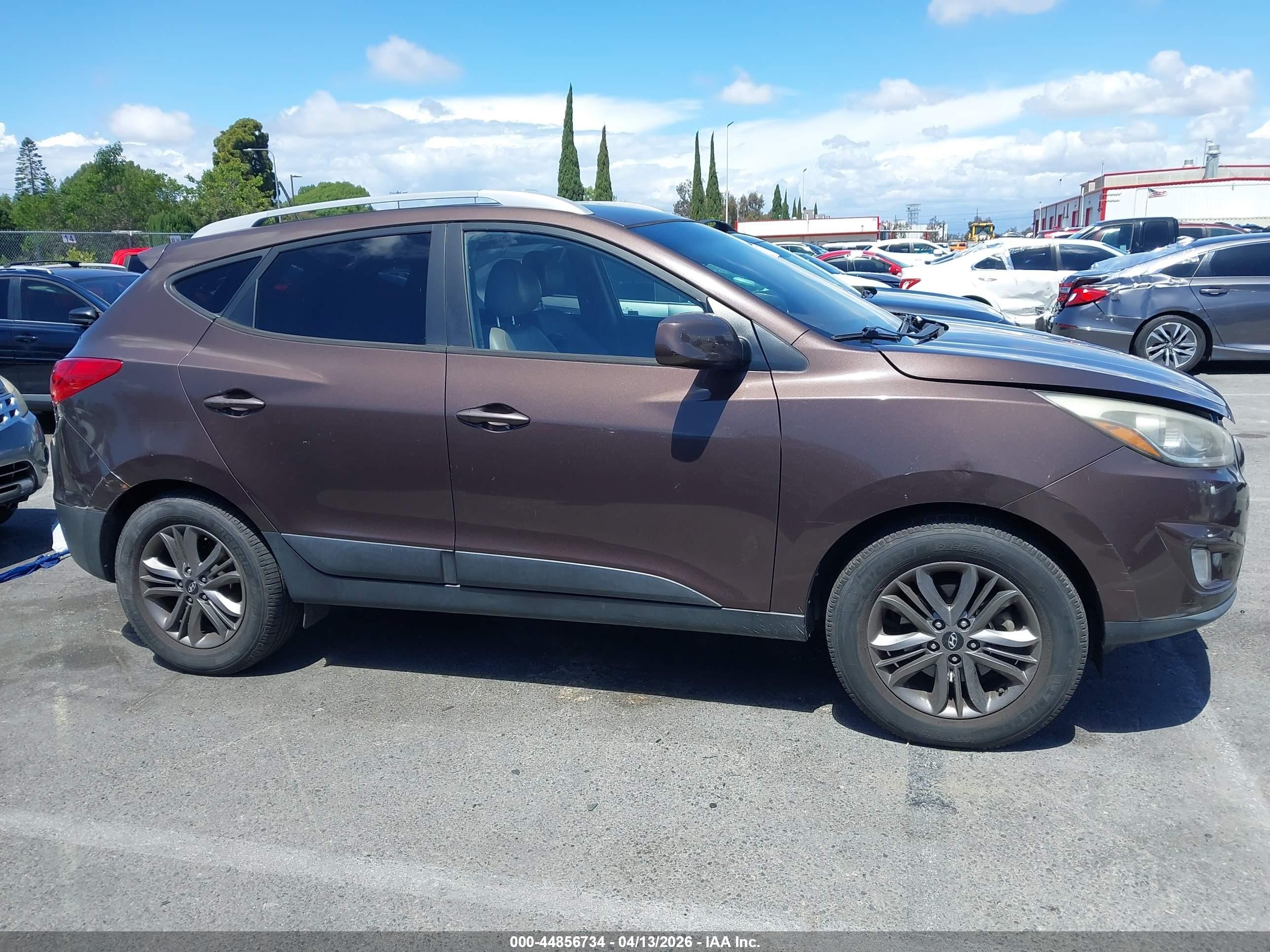 2014 Hyundai Tucson Se Brown vin: KM8JU3AG8EU875537