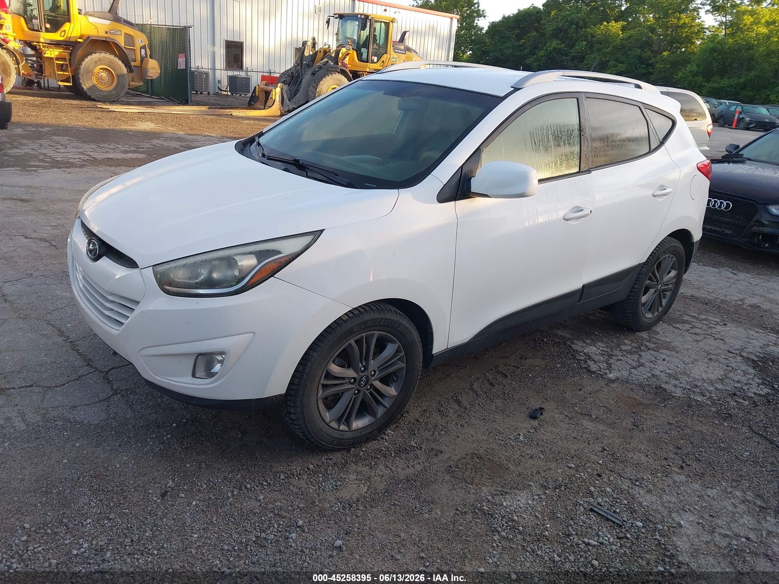 2014 Hyundai Tucson Se Белый vin: KM8JU3AG8EU893018