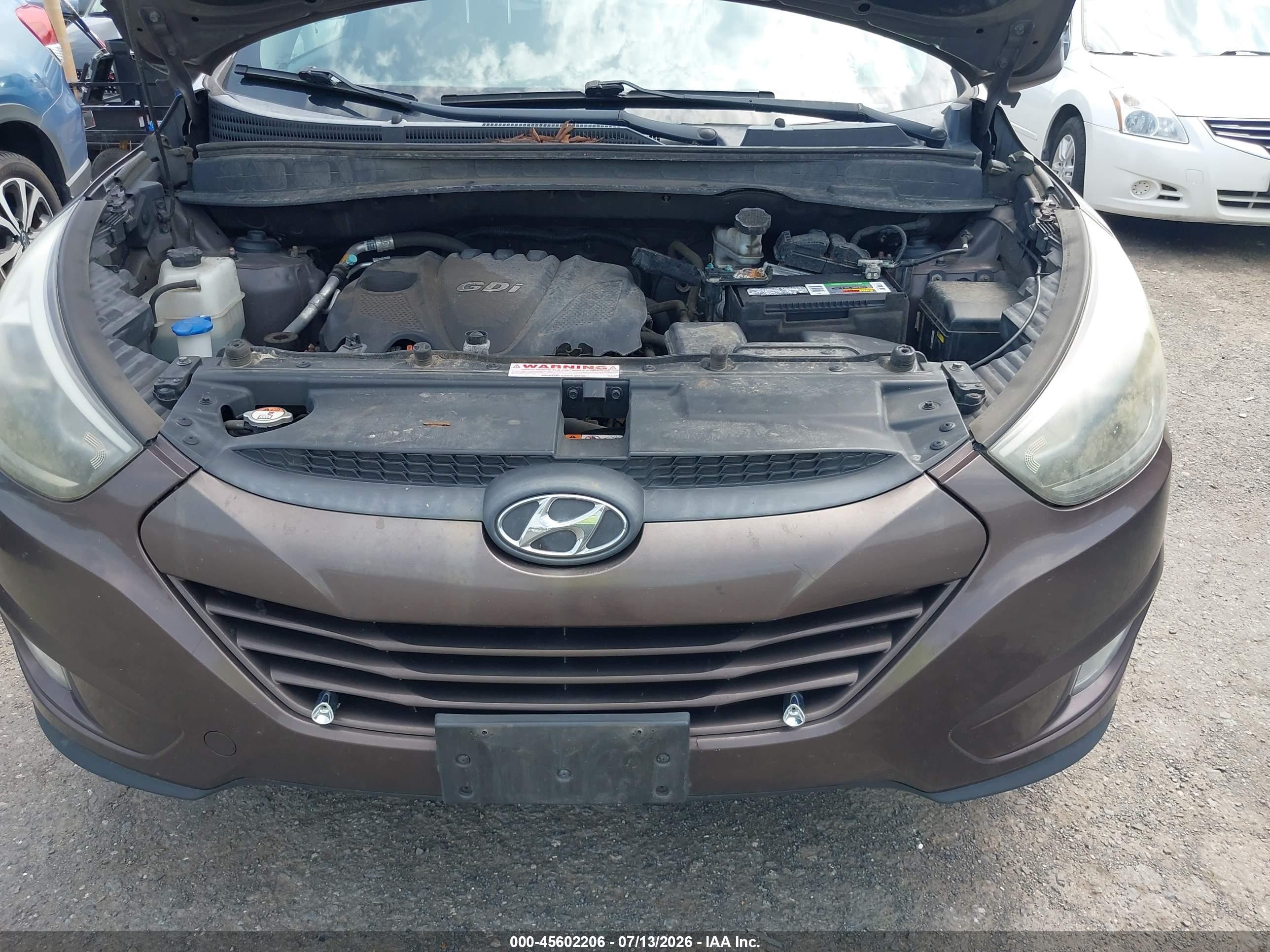 2014 Hyundai Tucson Se Коричневый vin: KM8JU3AG8EU898249