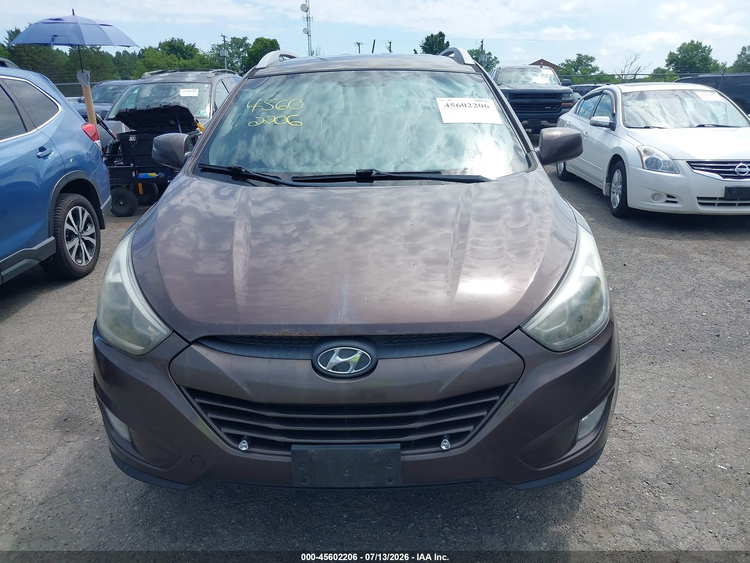 2014 Hyundai Tucson Se Коричневый vin: KM8JU3AG8EU898249