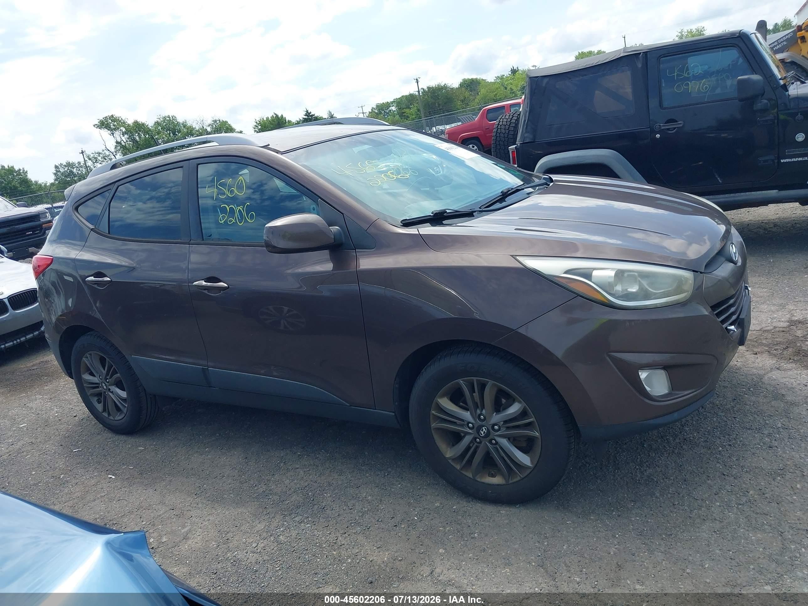 2014 Hyundai Tucson Se Коричневый vin: KM8JU3AG8EU898249