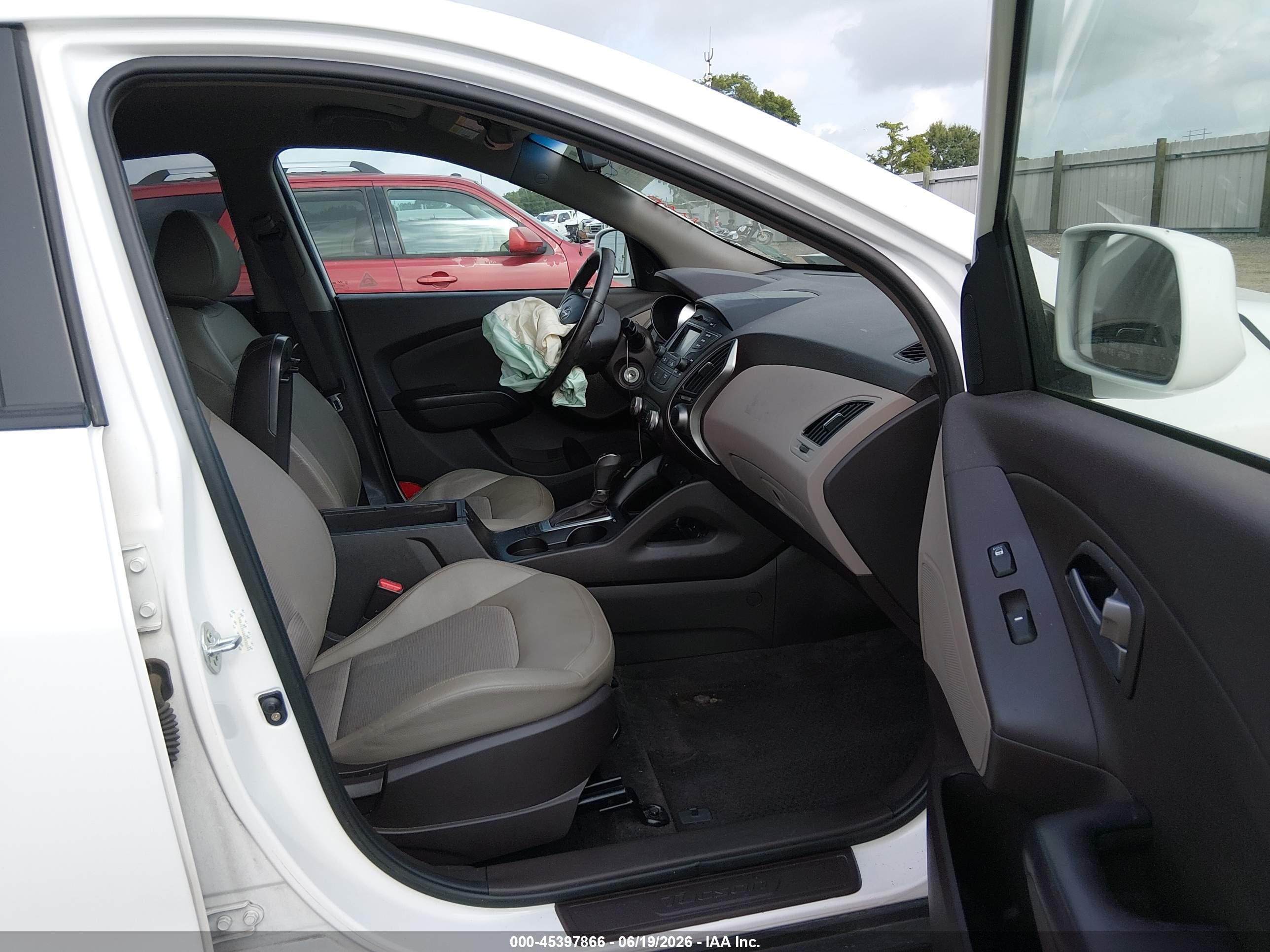 2014 Hyundai Tucson Se White vin: KM8JU3AG8EU930293