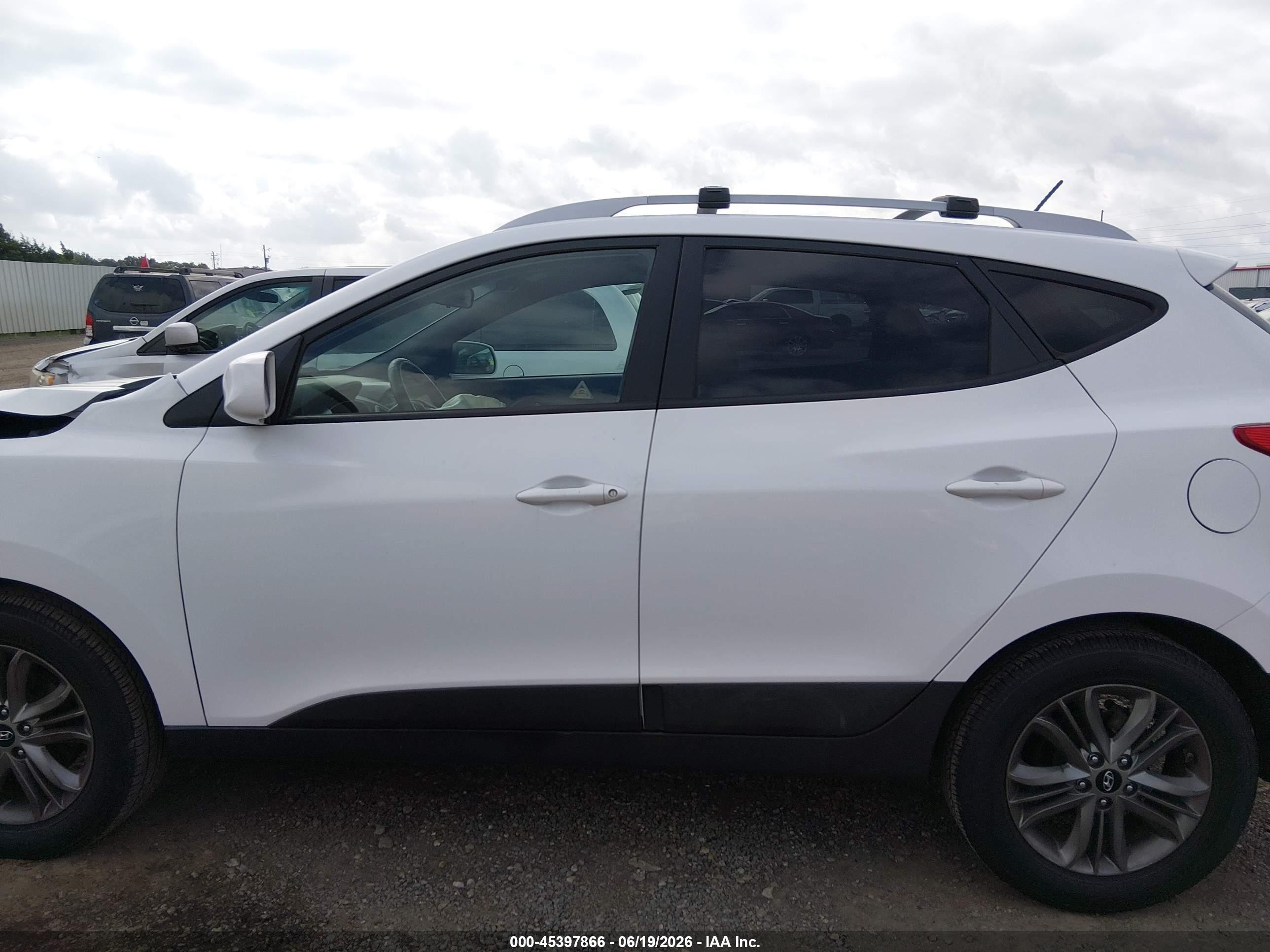 2014 Hyundai Tucson Se White vin: KM8JU3AG8EU930293