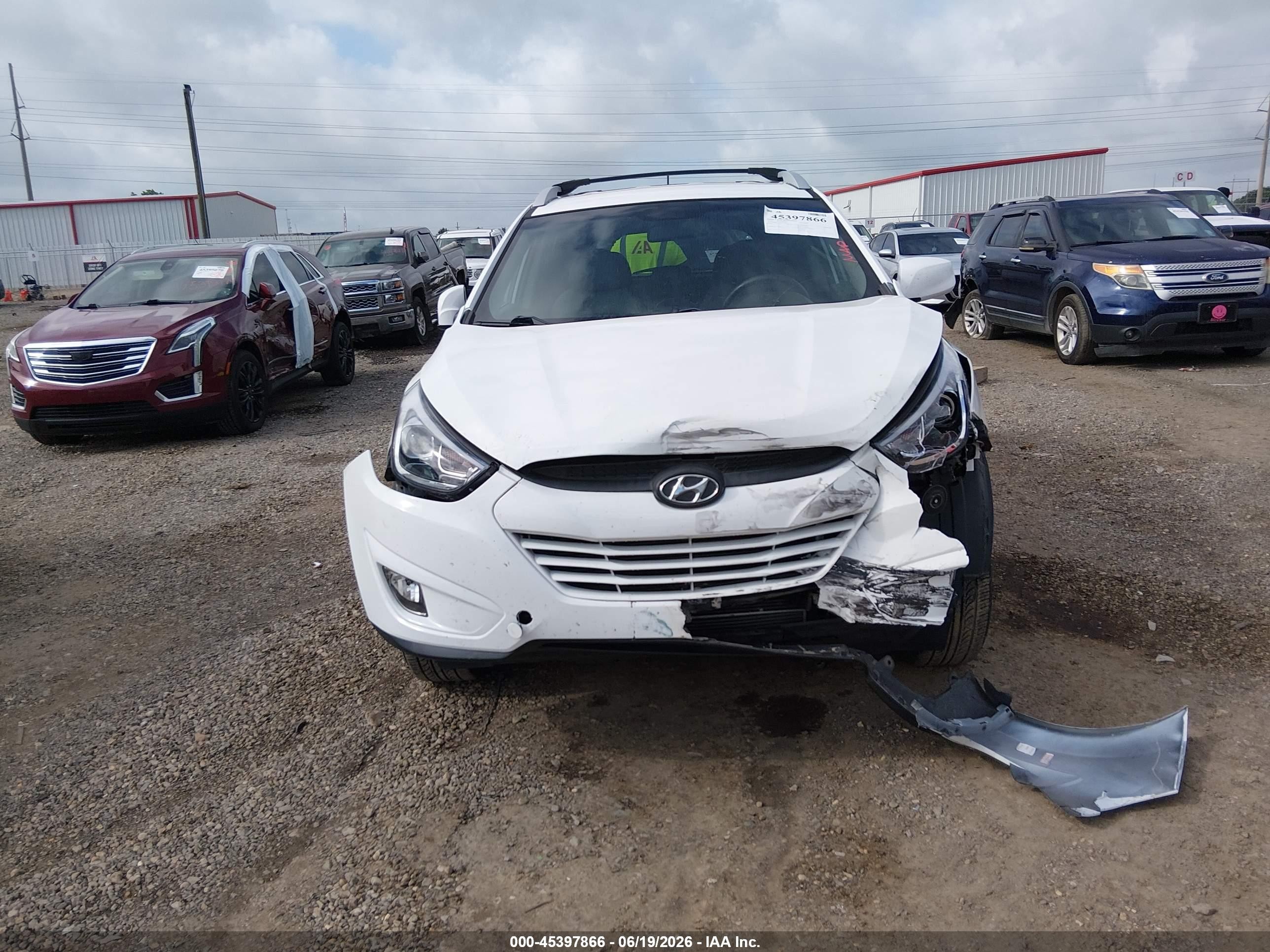 2014 Hyundai Tucson Se White vin: KM8JU3AG8EU930293
