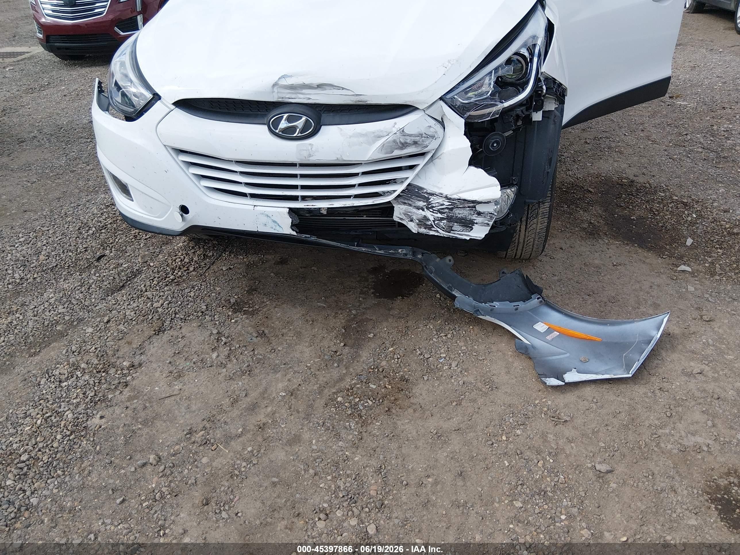 2014 Hyundai Tucson Se White vin: KM8JU3AG8EU930293