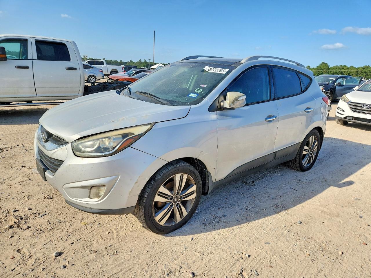 2014 Hyundai Tucson Limited Silver vin: KM8JU3AG9EU795082