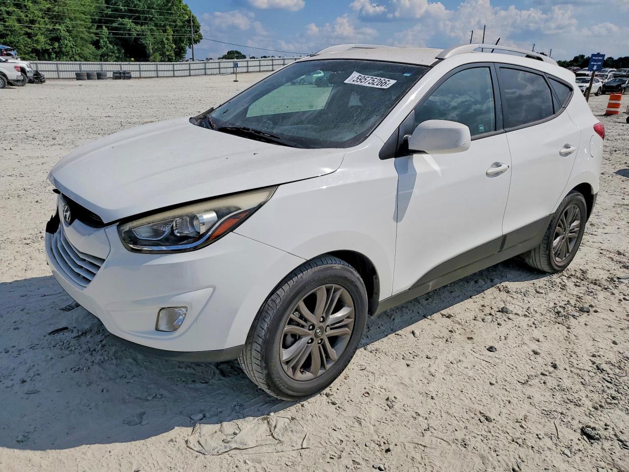 2014 Hyundai Tucson Se White vin: KM8JU3AG9EU926771