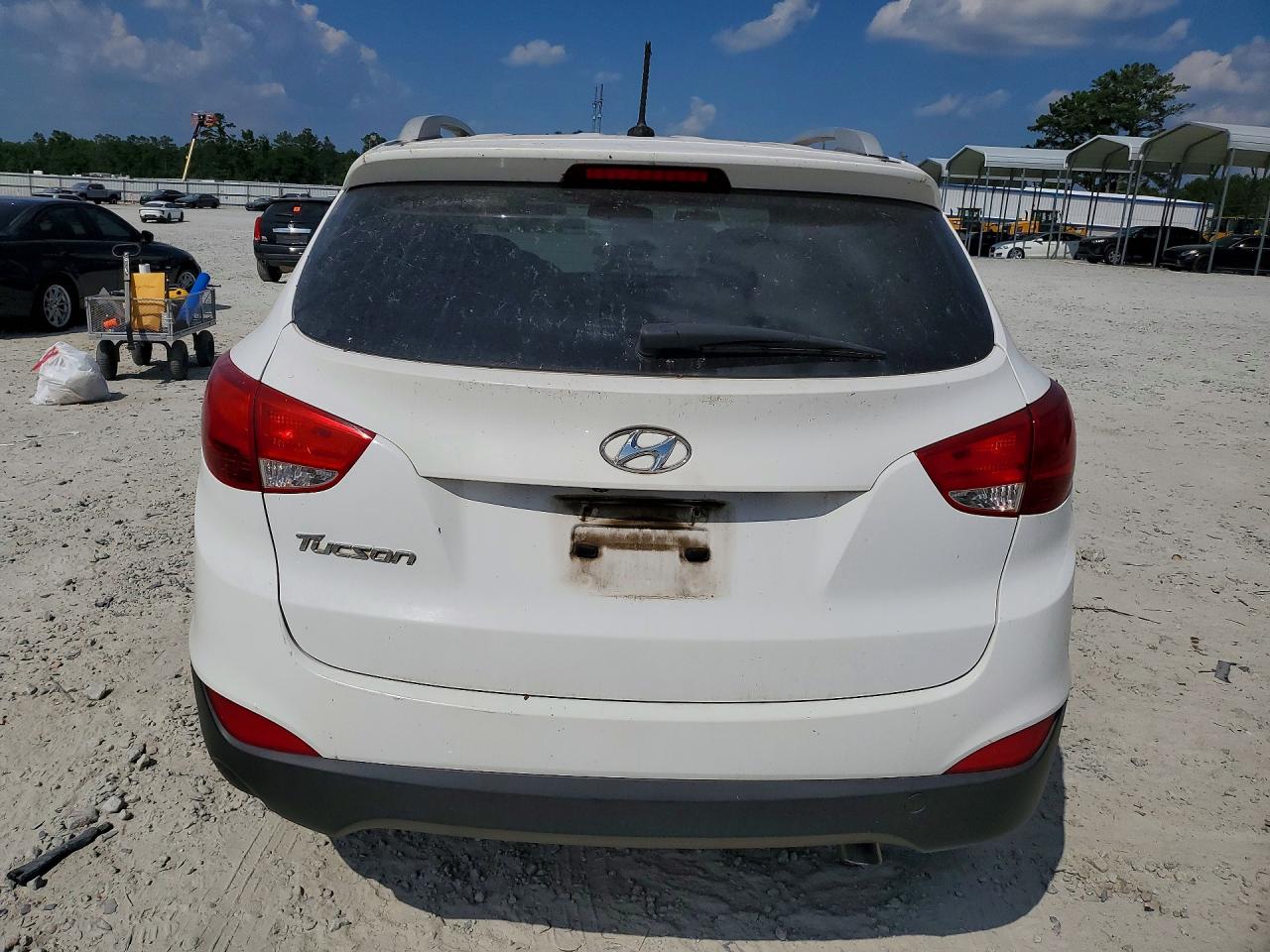 2014 Hyundai Tucson Se White vin: KM8JU3AG9EU926771