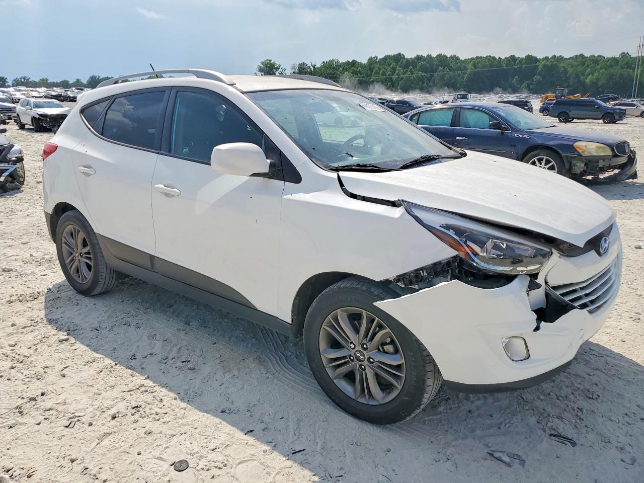 2014 Hyundai Tucson Se White vin: KM8JU3AG9EU926771