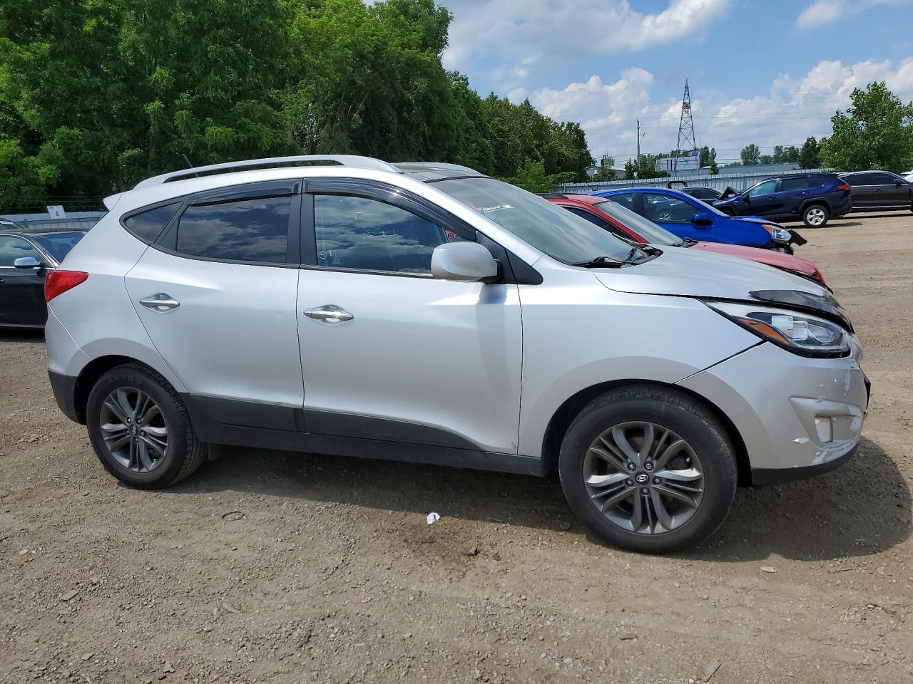 2014 Hyundai Tucson Se Silver vin: KM8JU3AG9EU930657