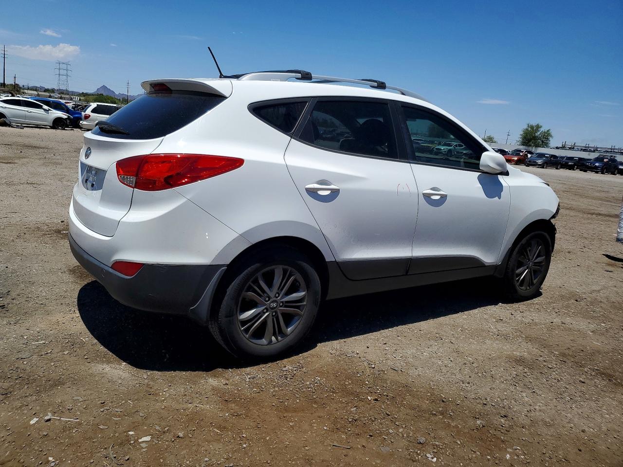 2014 Hyundai Tucson White vin: KM8JU3AG9EU931923