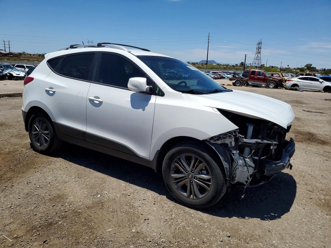 2014 Hyundai Tucson White vin: KM8JU3AG9EU931923