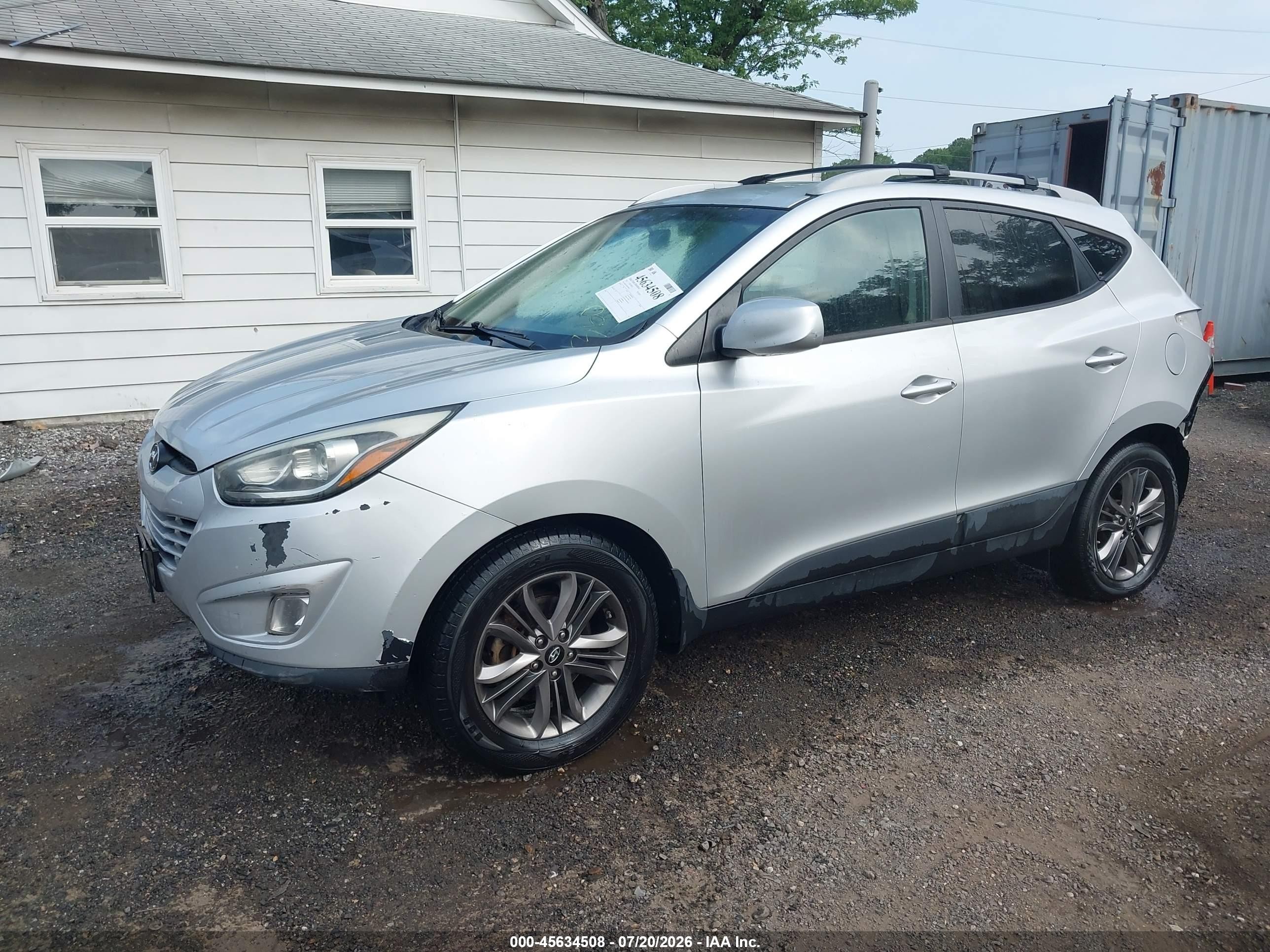 2015 Hyundai Tucson Se Серебряный vin: KM8JU3AG9FU049362