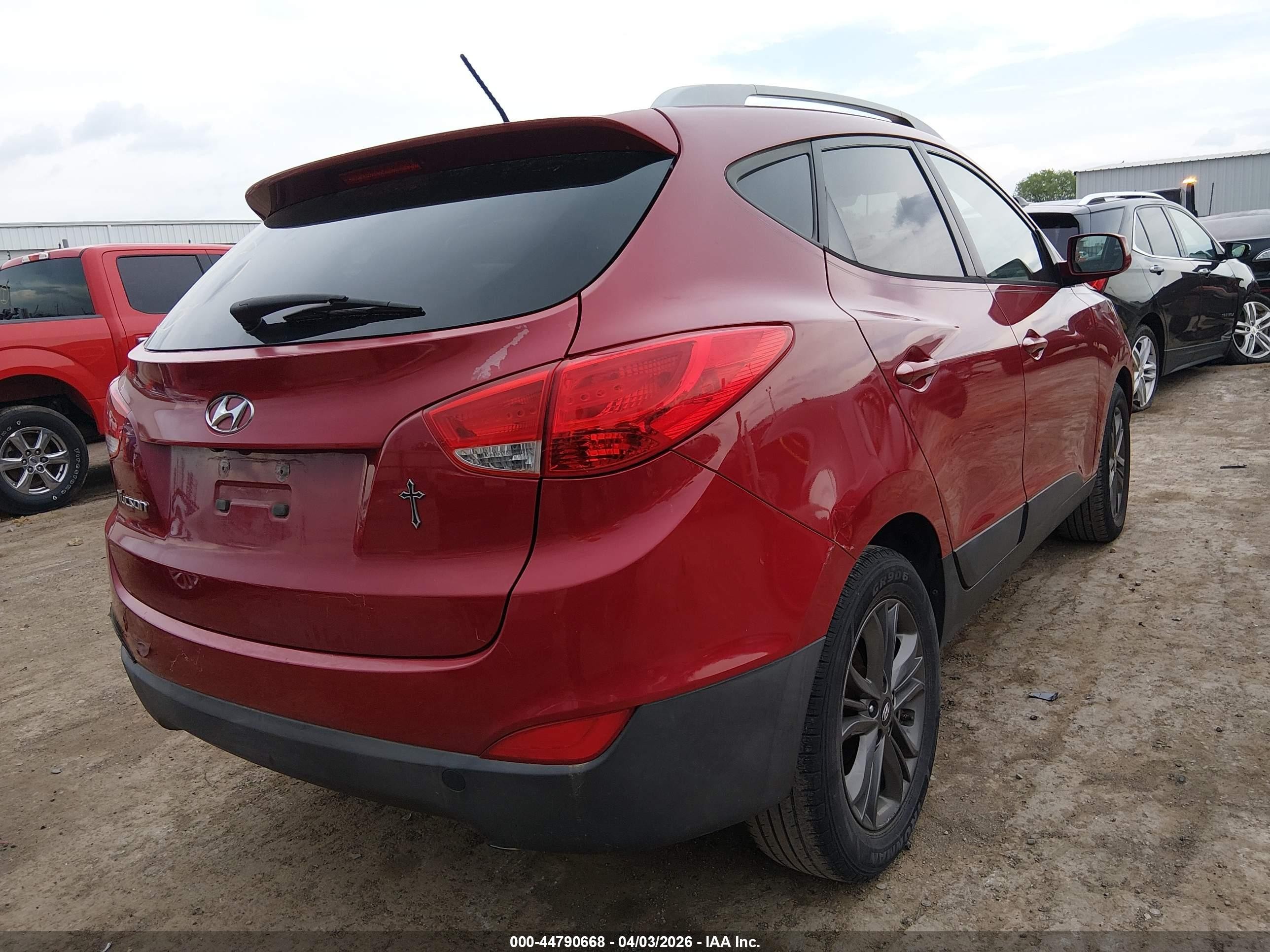 2015 Hyundai Tucson Se Red vin: KM8JU3AG9FU058479