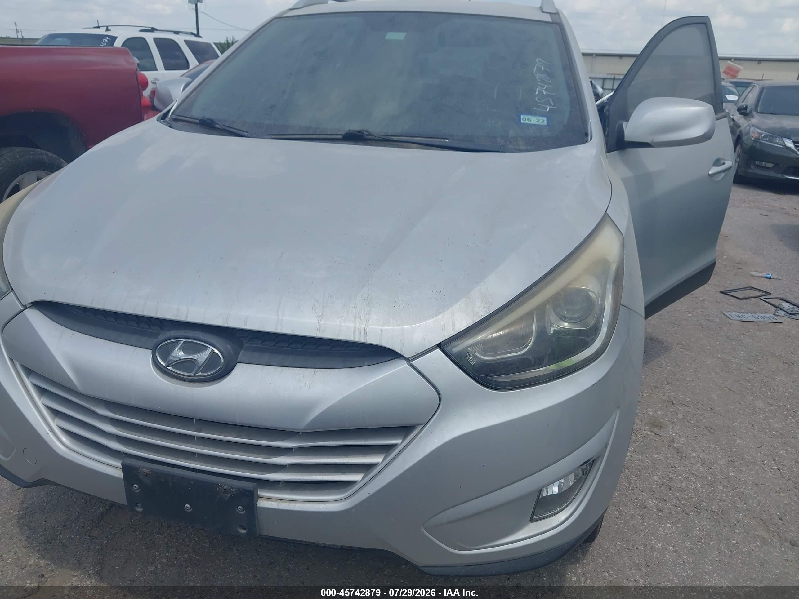 2014 Hyundai Tucson Se Серебряный vin: KM8JU3AGXEU790800