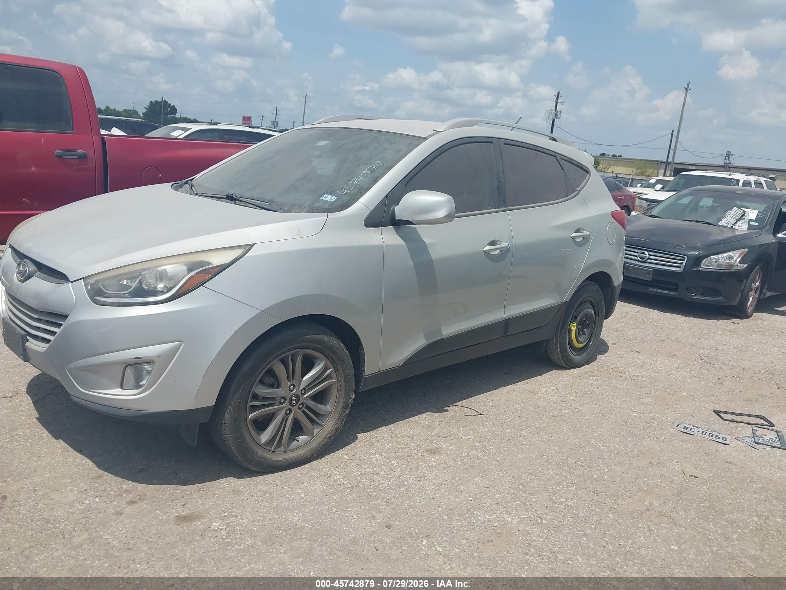 2014 Hyundai Tucson Se Серебряный vin: KM8JU3AGXEU790800