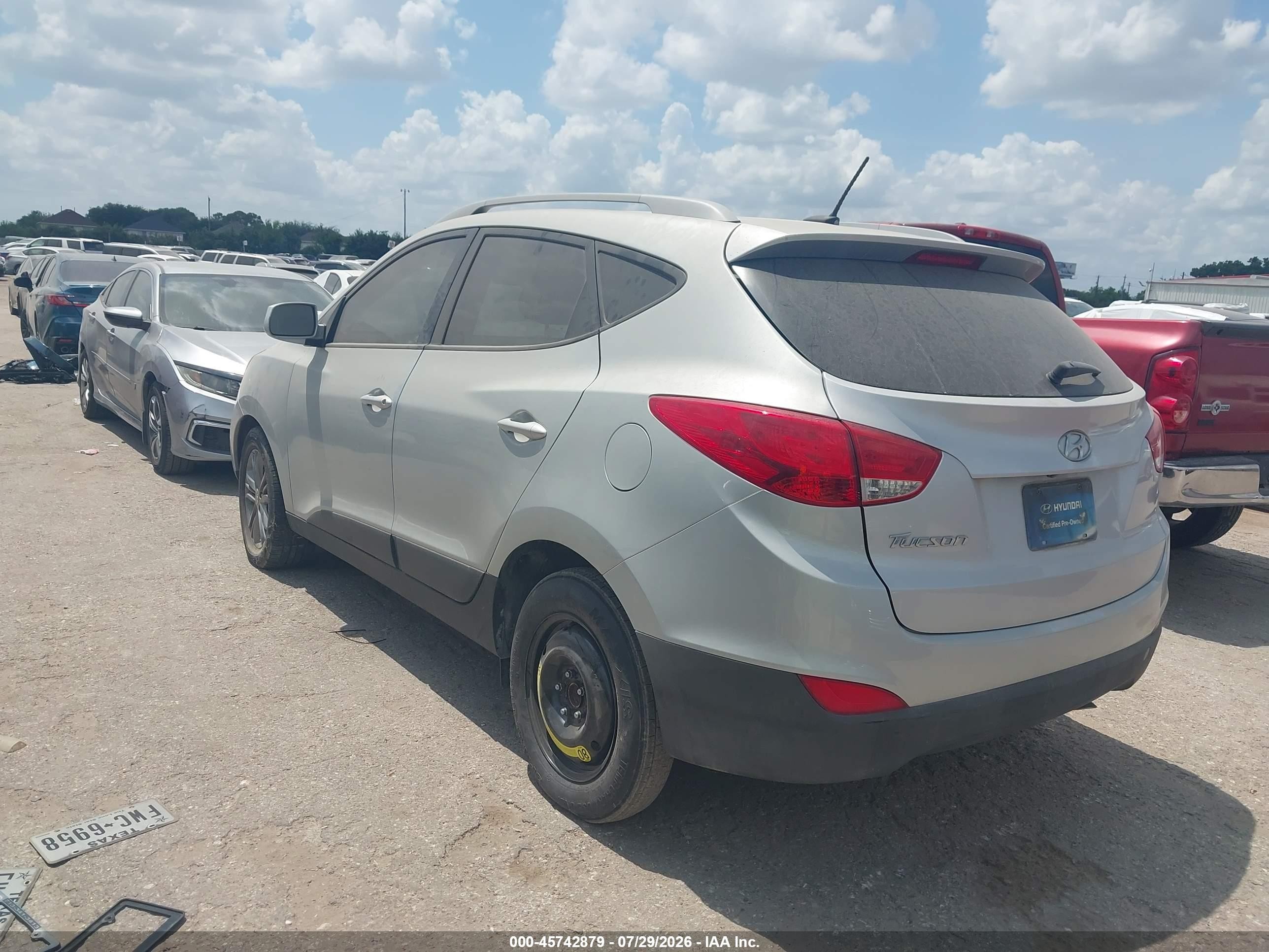 2014 Hyundai Tucson Se Серебряный vin: KM8JU3AGXEU790800