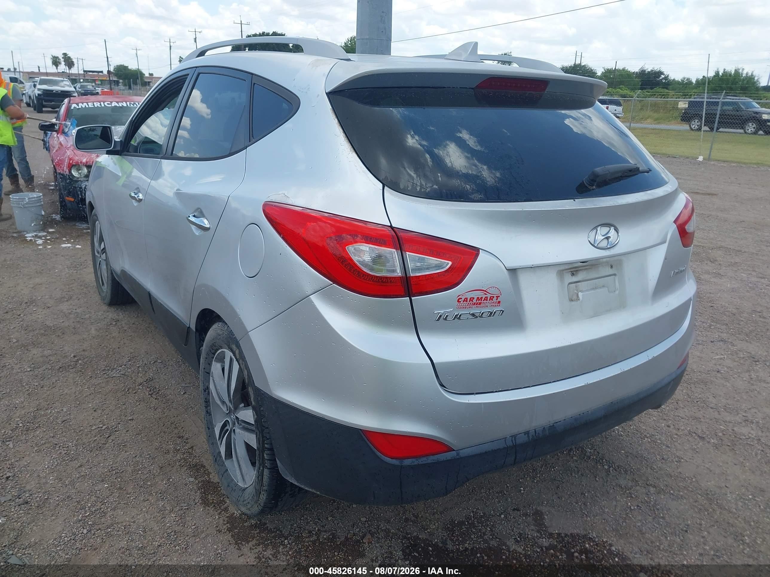 2014 Hyundai Tucson Limited Silver vin: KM8JU3AGXEU857265