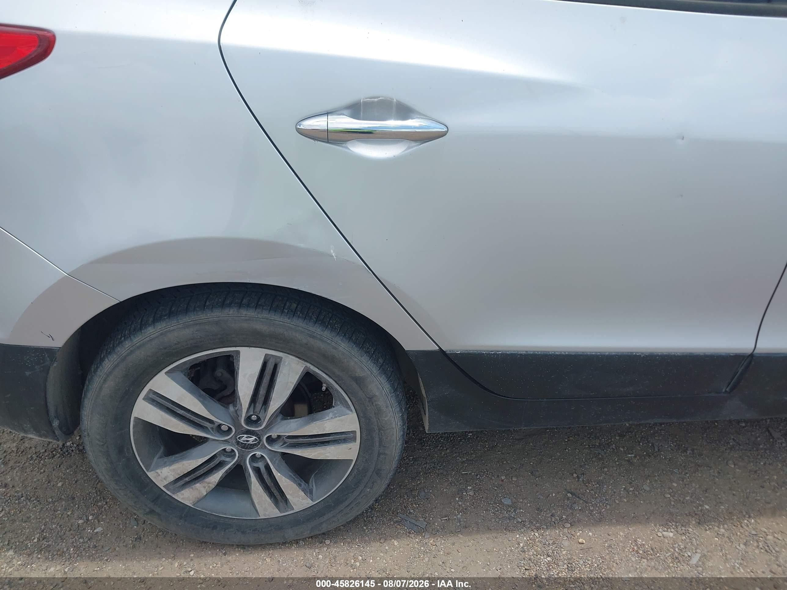 2014 Hyundai Tucson Limited Silver vin: KM8JU3AGXEU857265