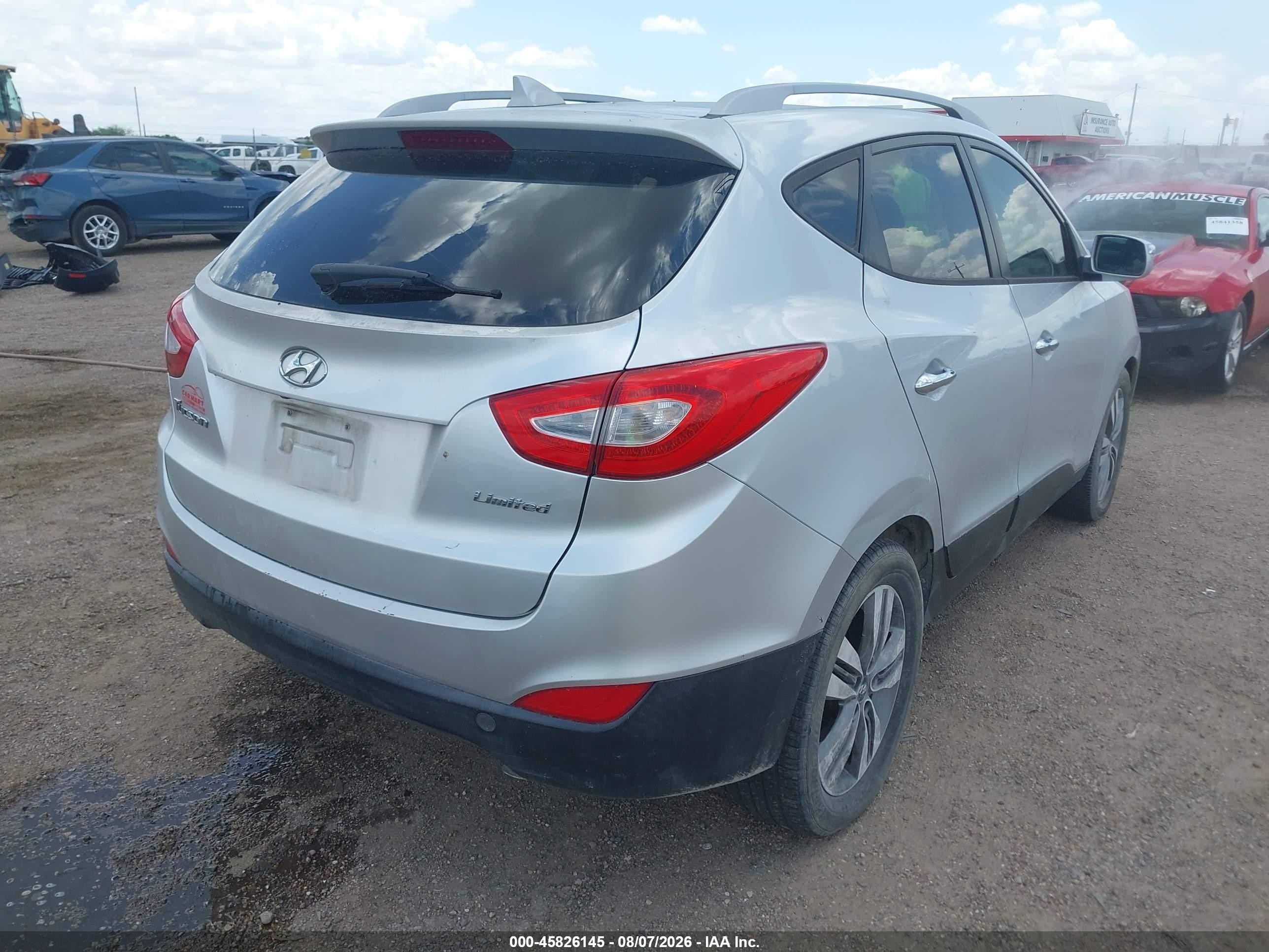 2014 Hyundai Tucson Limited Silver vin: KM8JU3AGXEU857265