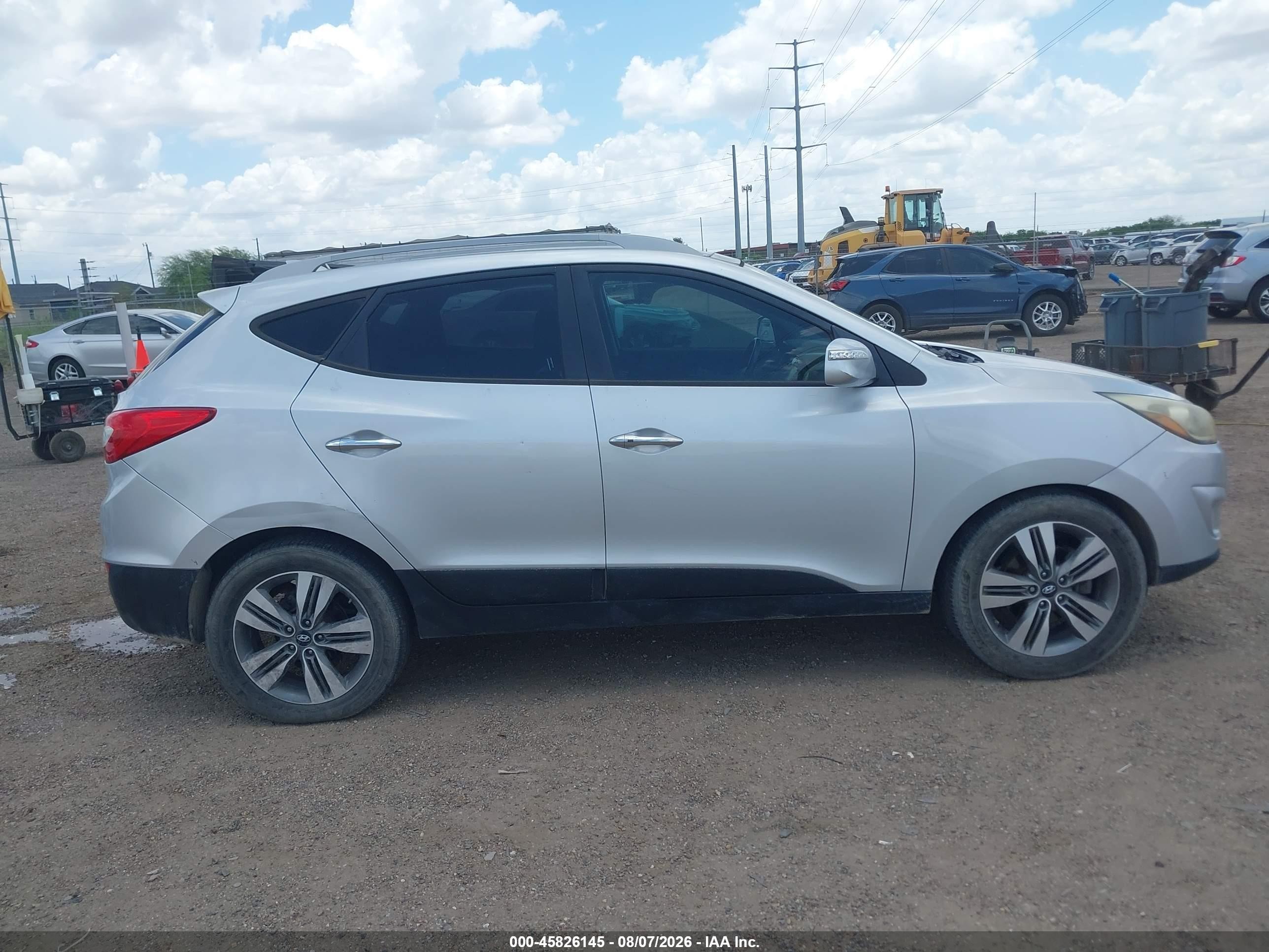 2014 Hyundai Tucson Limited Silver vin: KM8JU3AGXEU857265