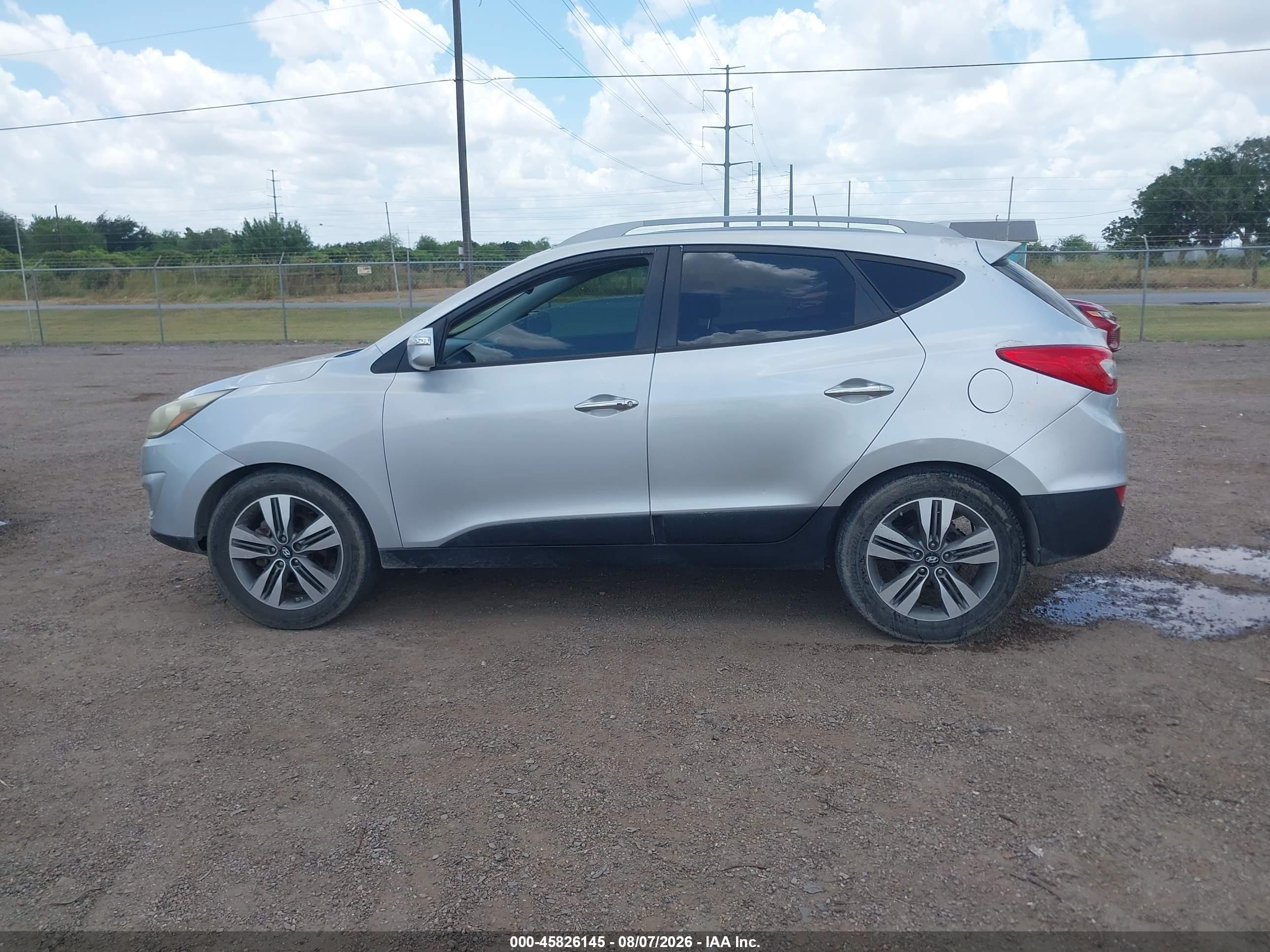 2014 Hyundai Tucson Limited Silver vin: KM8JU3AGXEU857265
