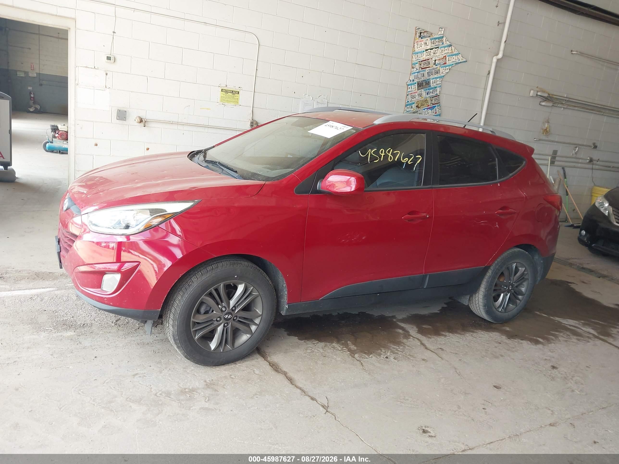 2014 Hyundai Tucson Se Red vin: KM8JU3AGXEU876477